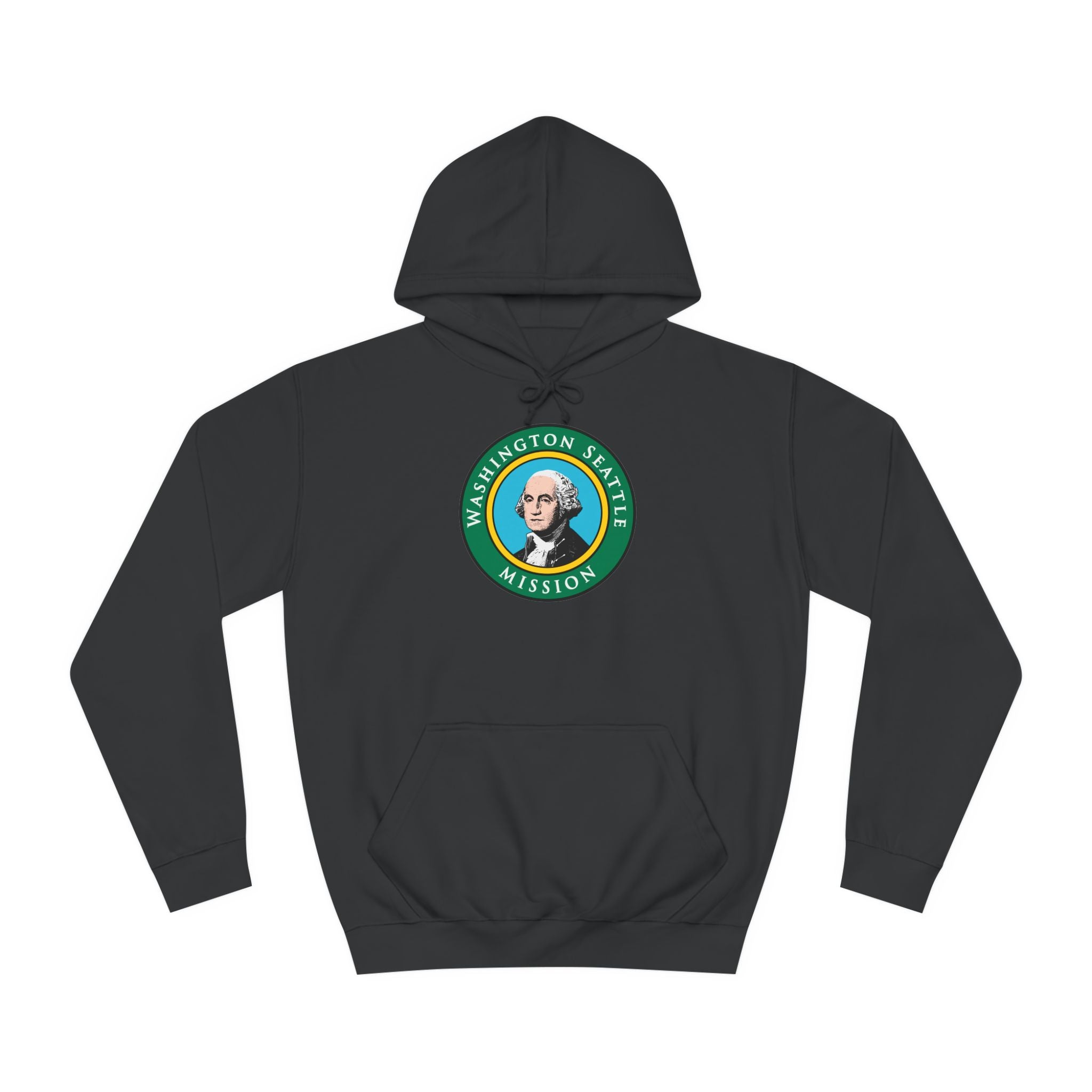 Washington Seattle Mission State Flag Logo (Black Border) College Hoodie - Mission Wishlist - LDS Missionary Gift Store