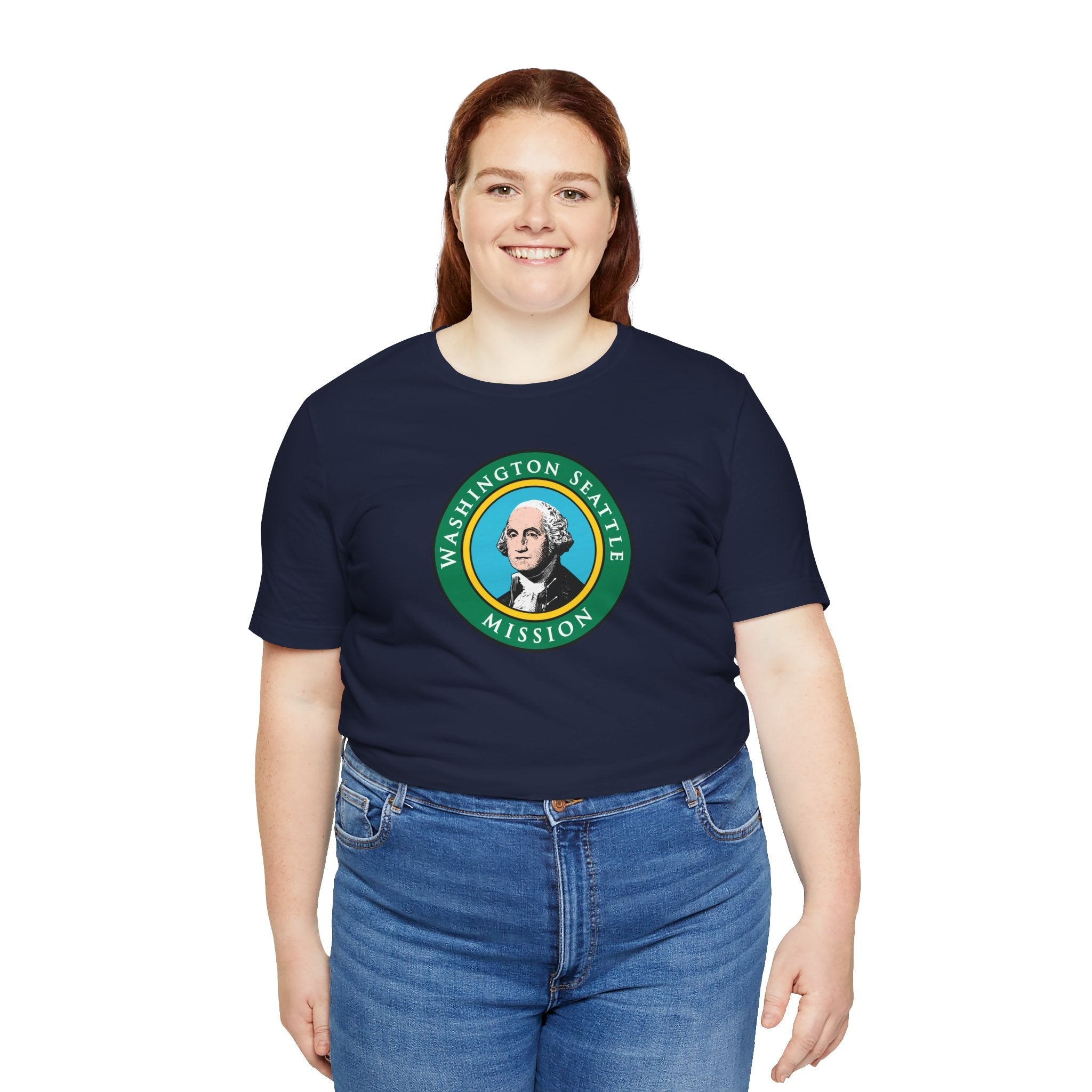 Washington Seattle Mission State Flag Logo (Black Border) T-shirt - Mission Wishlist - LDS Missionary Gift Store
