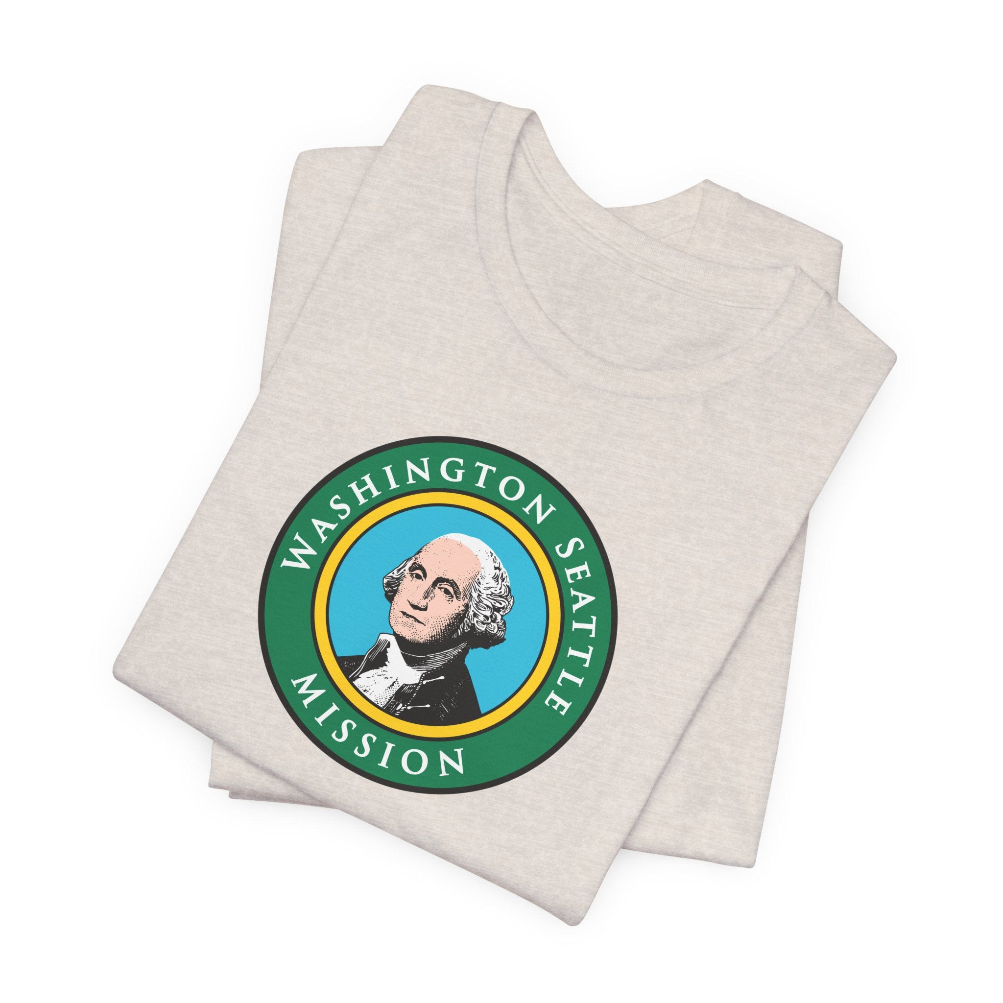 Washington Seattle Mission State Flag Logo (Black Border) T-shirt - Mission Wishlist - LDS Missionary Gift Store