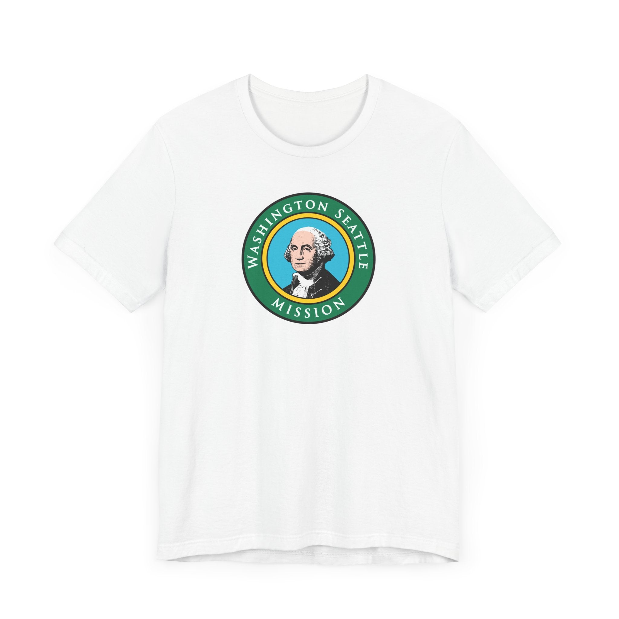 Washington Seattle Mission State Flag Logo (Black Border) T-shirt - Mission Wishlist - LDS Missionary Gift Store