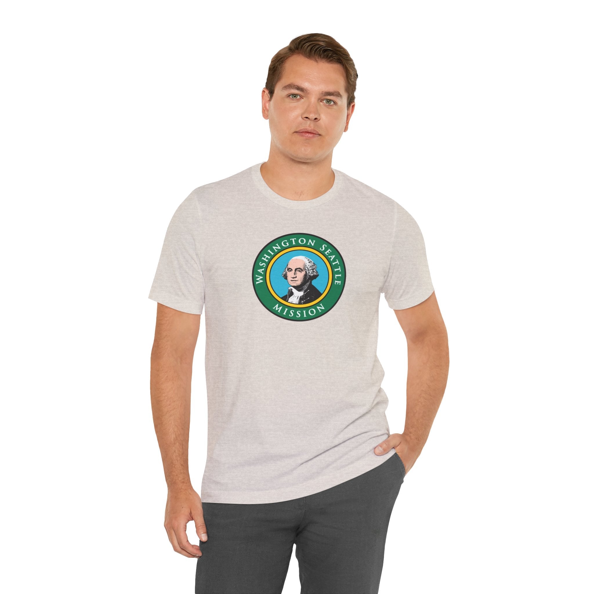 Washington Seattle Mission State Flag Logo (Black Border) T-shirt - Mission Wishlist - LDS Missionary Gift Store