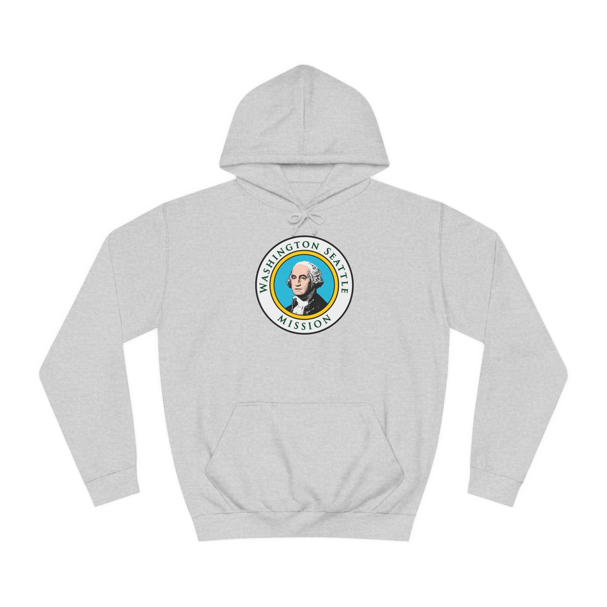 Washington Seattle Mission State Flag Logo (White Border) College Hoodie - Mission Wishlist - LDS Missionary Gift Store