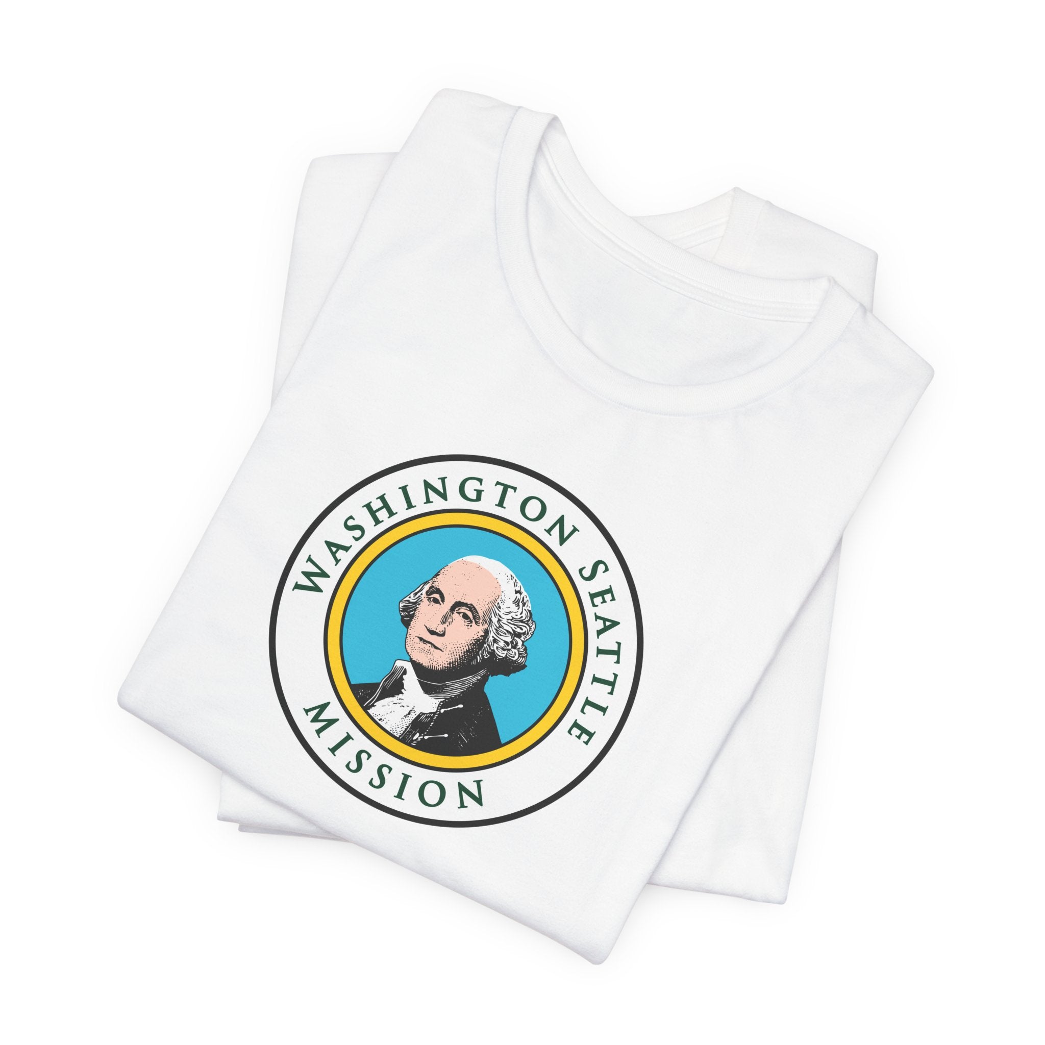 Washington Seattle Mission State Flag Logo (White Border) T-shirt - Mission Wishlist - LDS Missionary Gift Store