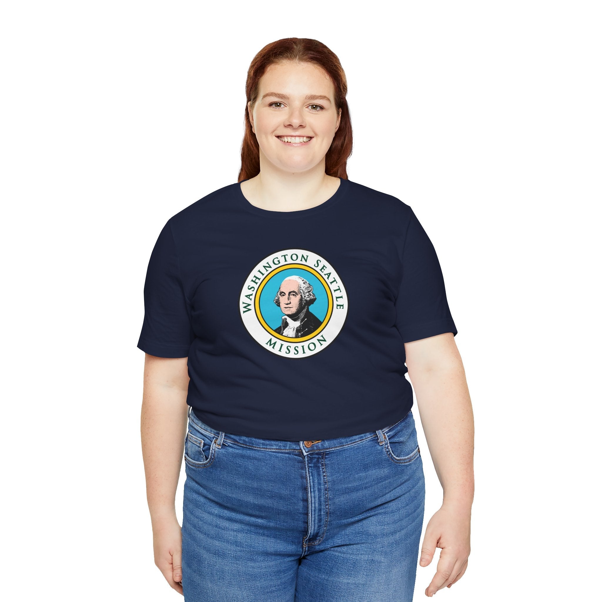 Washington Seattle Mission State Flag Logo (White Border) T-shirt - Mission Wishlist - LDS Missionary Gift Store