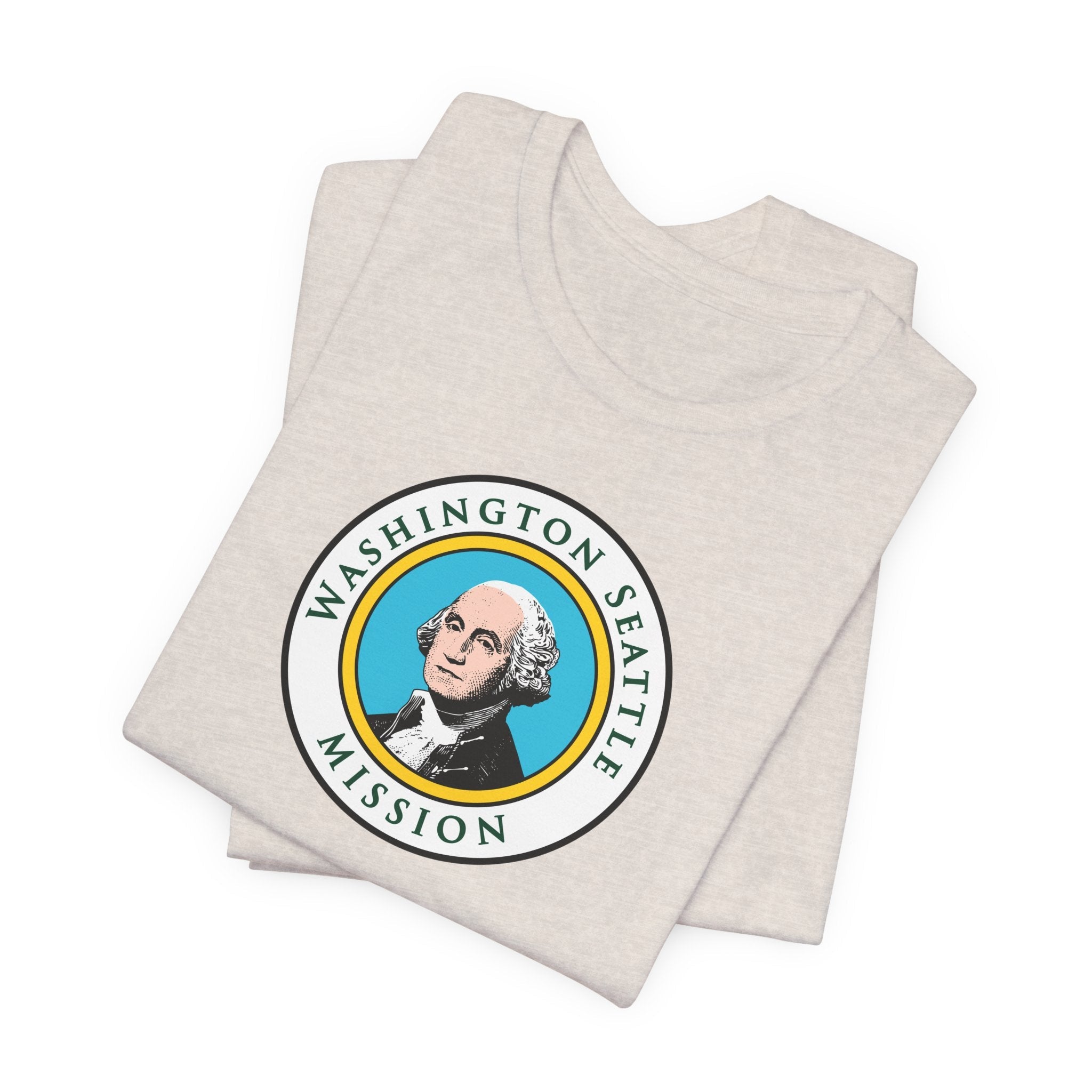 Washington Seattle Mission State Flag Logo (White Border) T-shirt - Mission Wishlist - LDS Missionary Gift Store