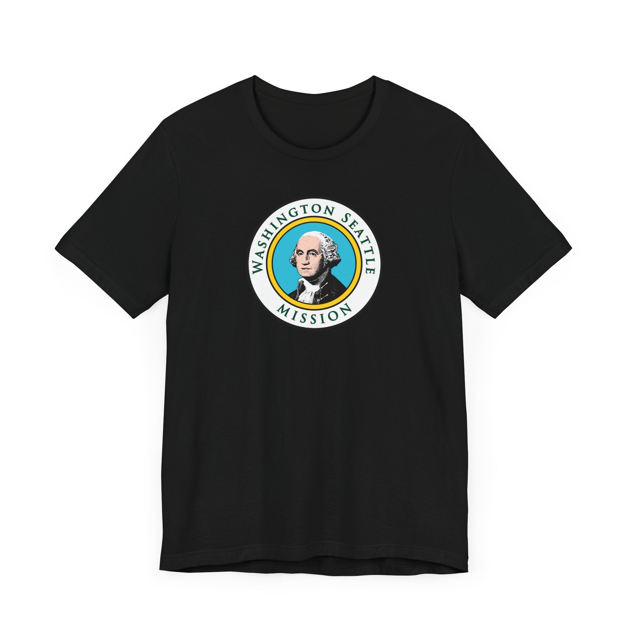 Washington Seattle Mission State Flag Logo (White Border) T-shirt - Mission Wishlist - LDS Missionary Gift Store