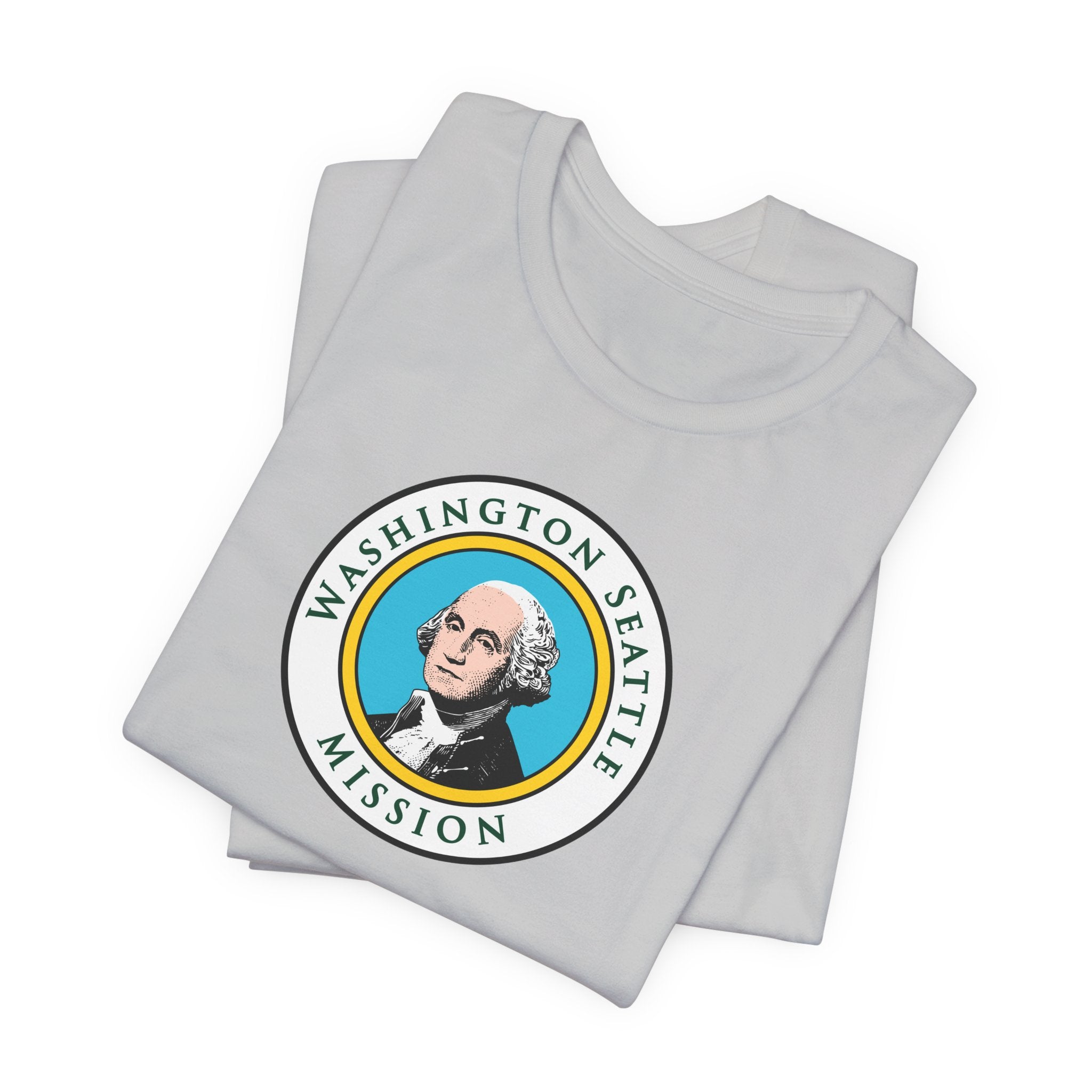 Washington Seattle Mission State Flag Logo (White Border) T-shirt - Mission Wishlist - LDS Missionary Gift Store