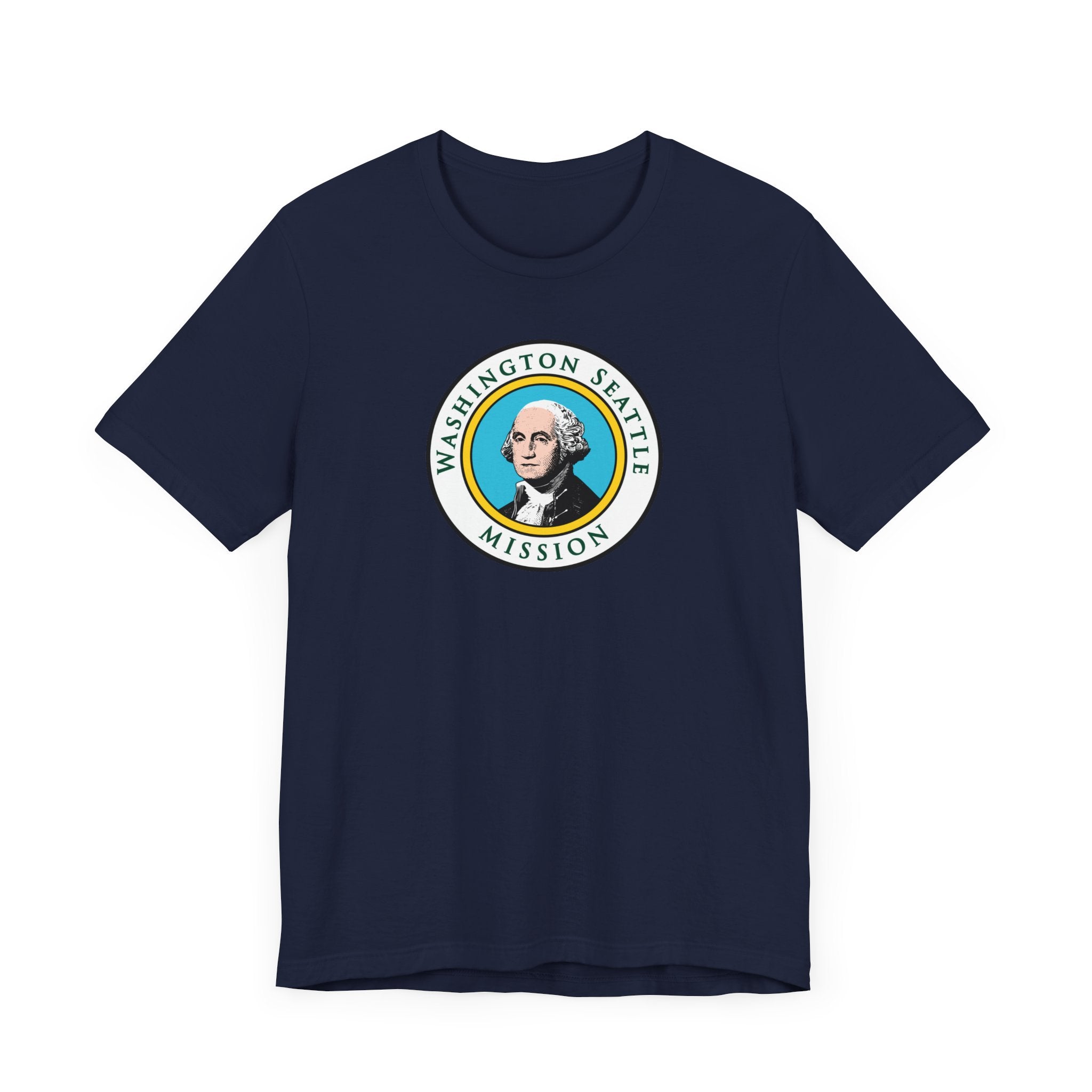 Washington Seattle Mission State Flag Logo (White Border) T-shirt - Mission Wishlist - LDS Missionary Gift Store