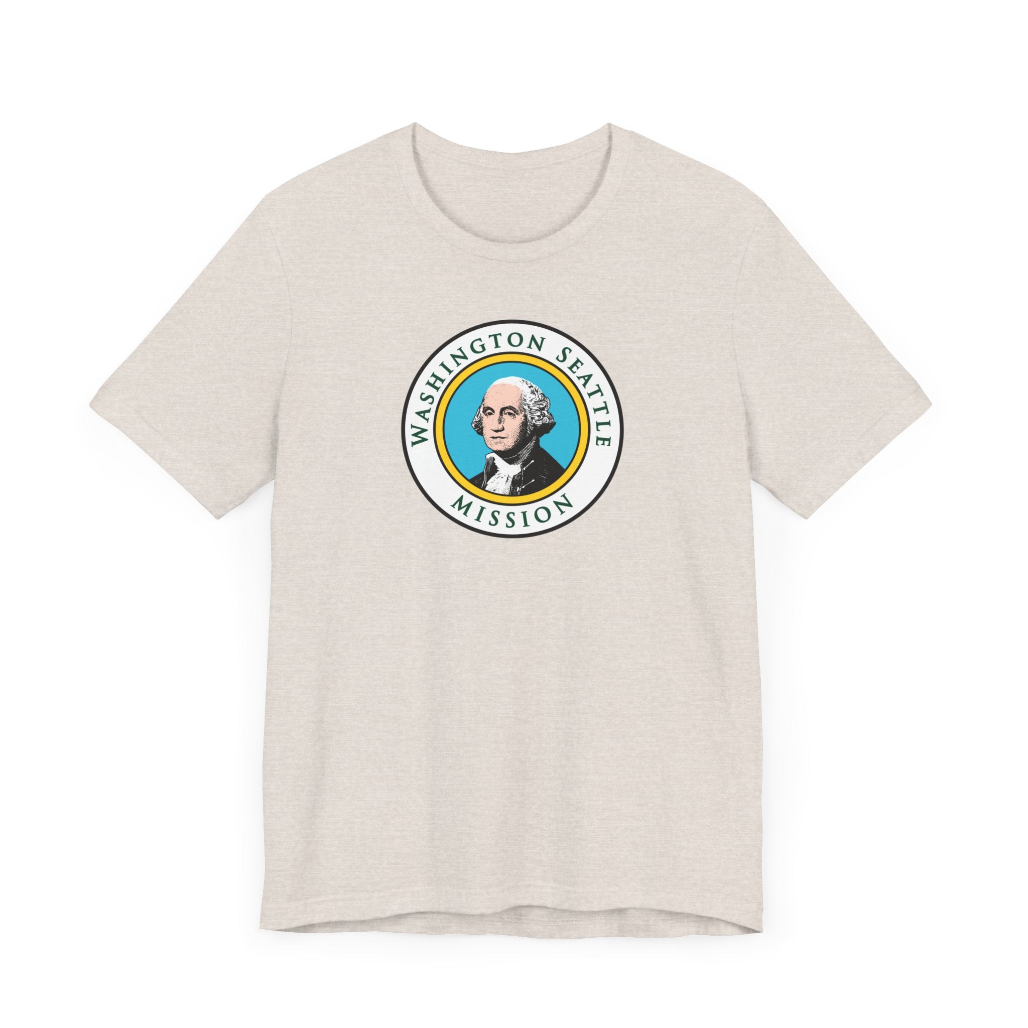 Washington Seattle Mission State Flag Logo (White Border) T-shirt - Mission Wishlist - LDS Missionary Gift Store