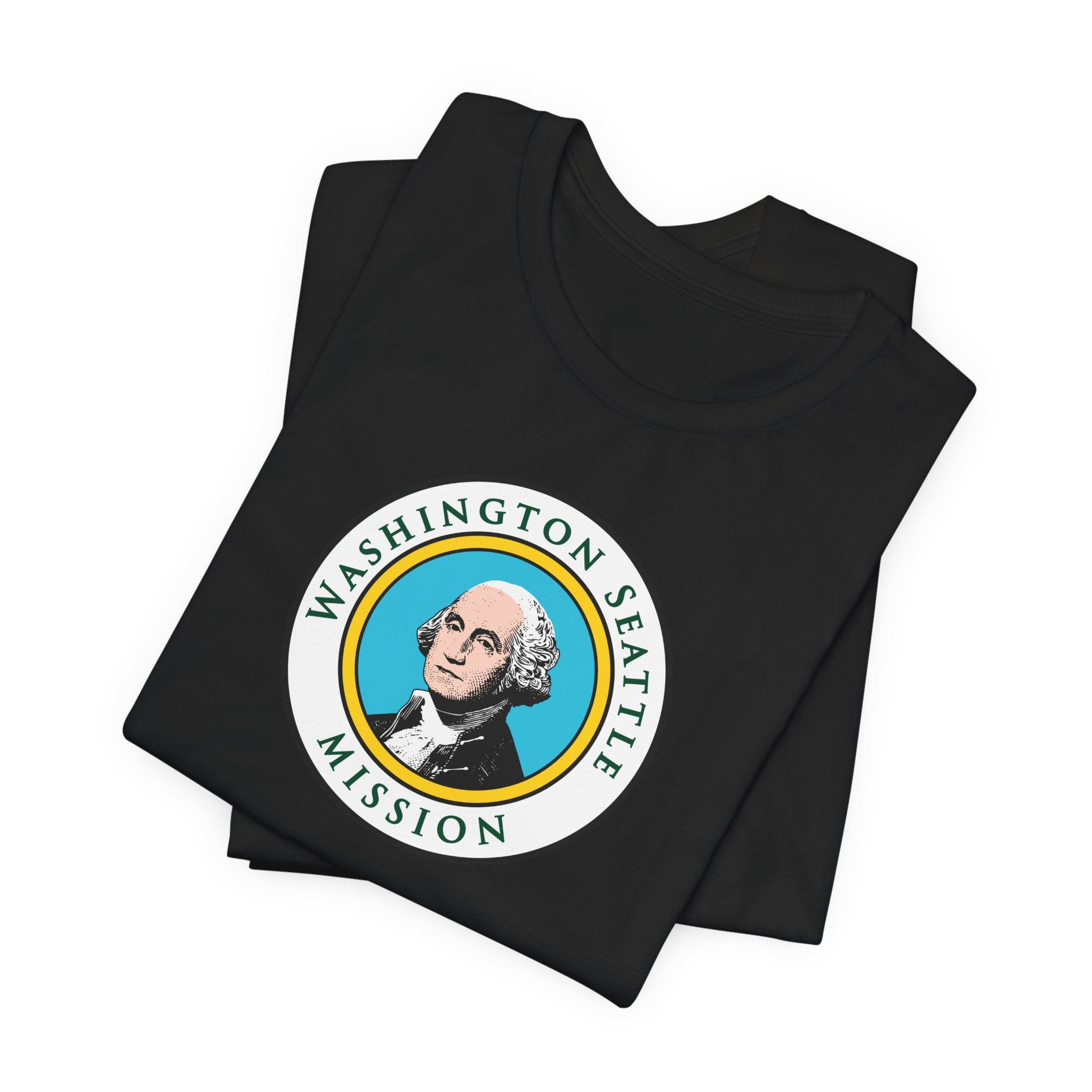 Washington Seattle Mission State Flag Logo (White Border) T-shirt - Mission Wishlist - LDS Missionary Gift Store