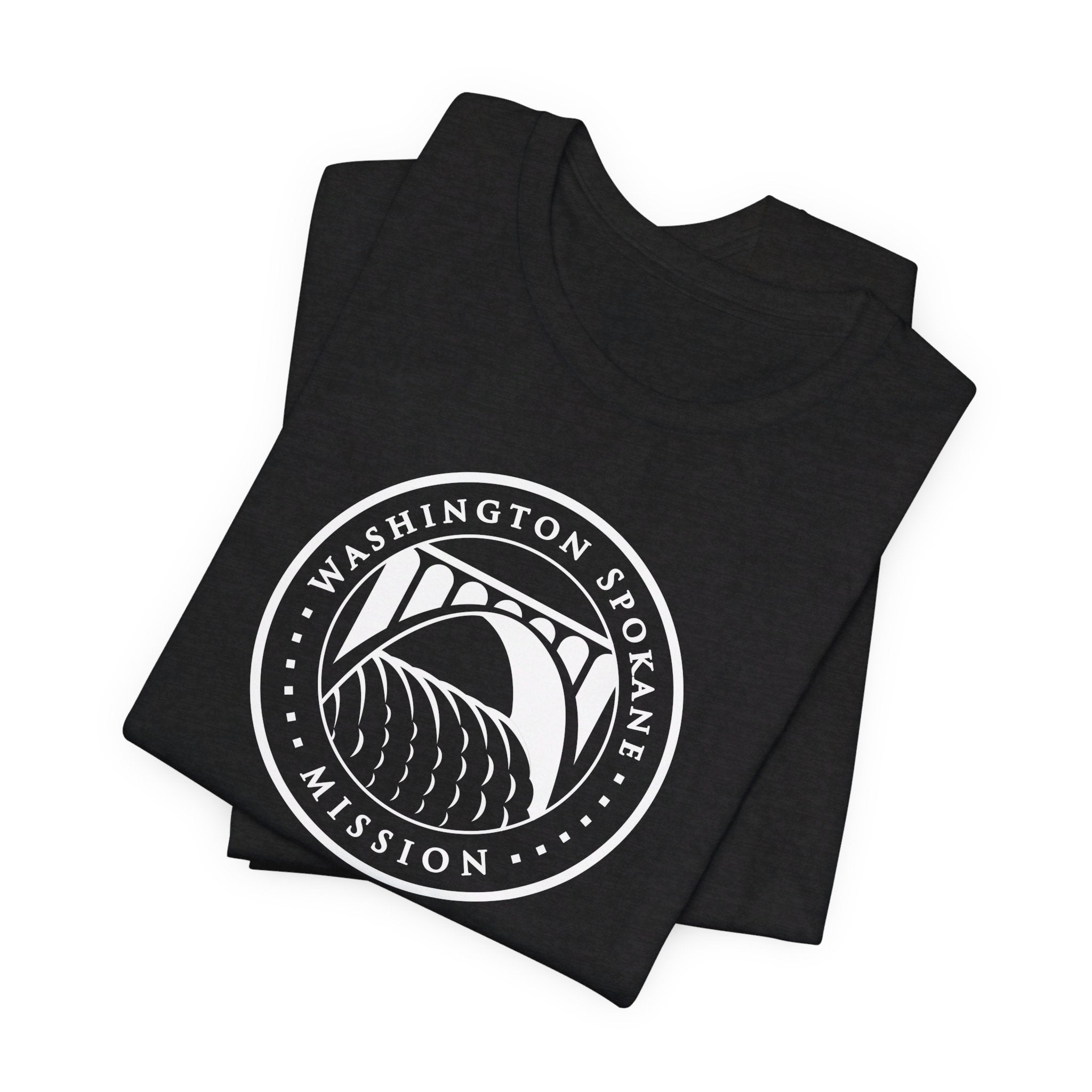 Washington Spokane Mission Circular Monochrome Logo T-Shirt - Mission Wishlist - LDS Missionary Gift Store