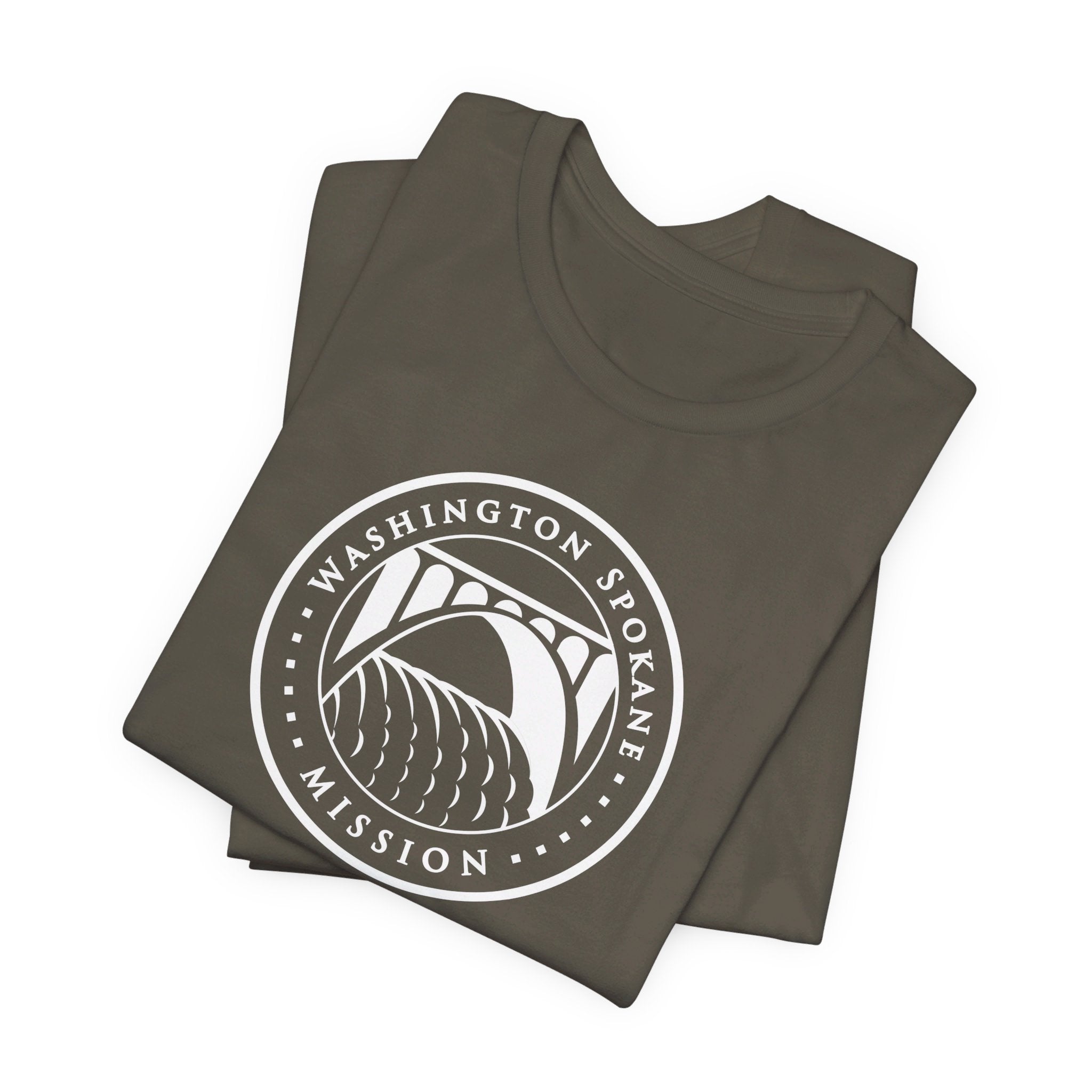 Washington Spokane Mission Circular Monochrome Logo T-Shirt - Mission Wishlist - LDS Missionary Gift Store