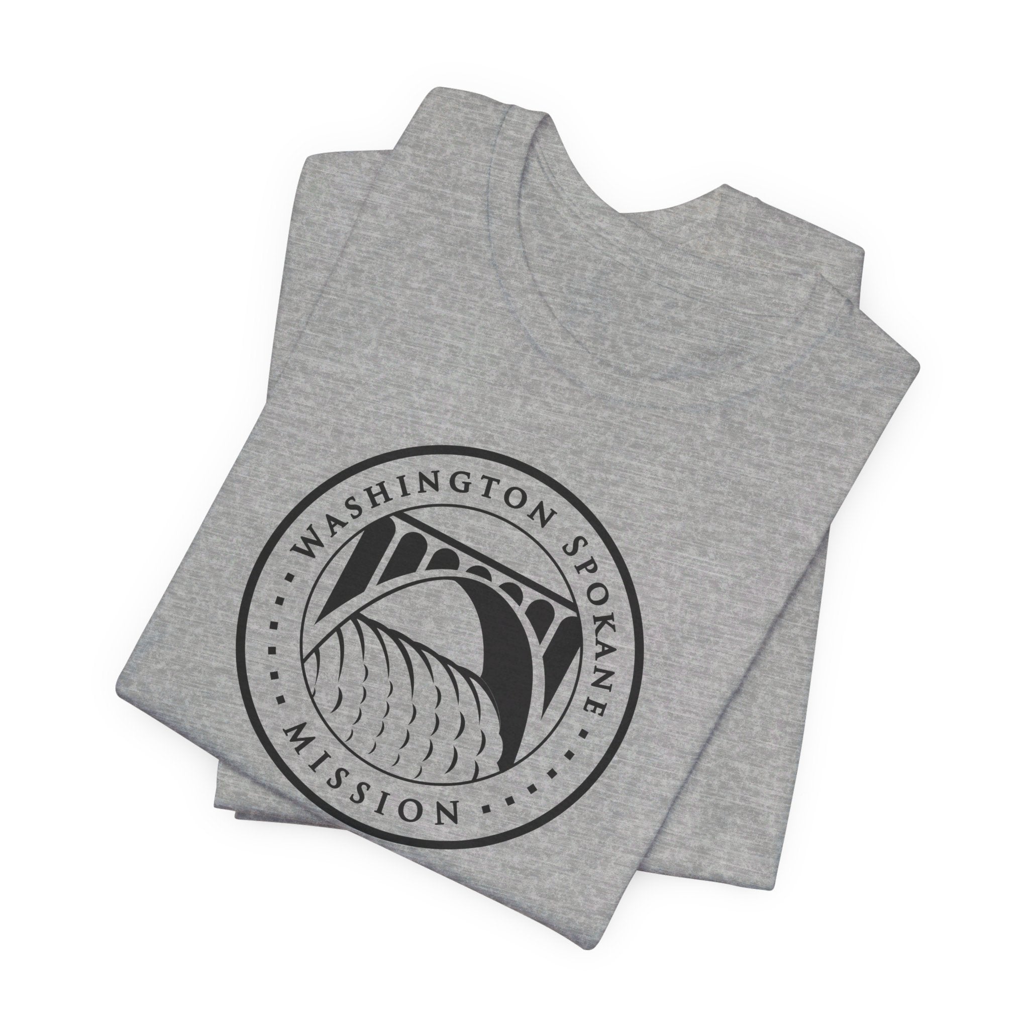Washington Spokane Mission Circular Monochrome Logo T-Shirt - Mission Wishlist - LDS Missionary Gift Store