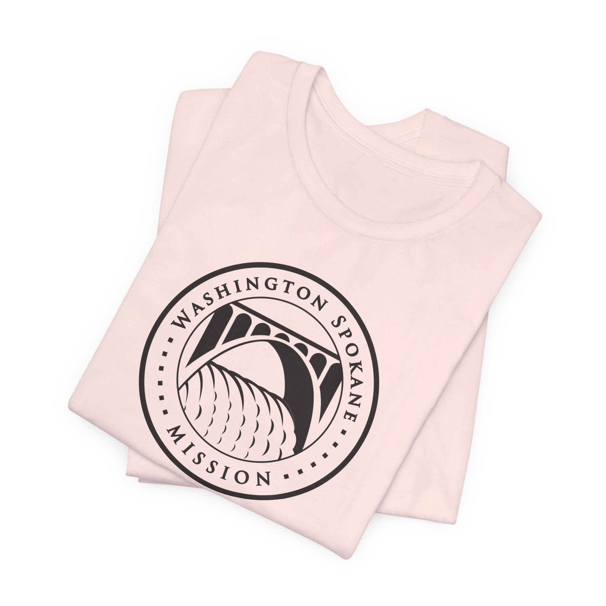 Washington Spokane Mission Circular Monochrome Logo T-Shirt - Mission Wishlist - LDS Missionary Gift Store