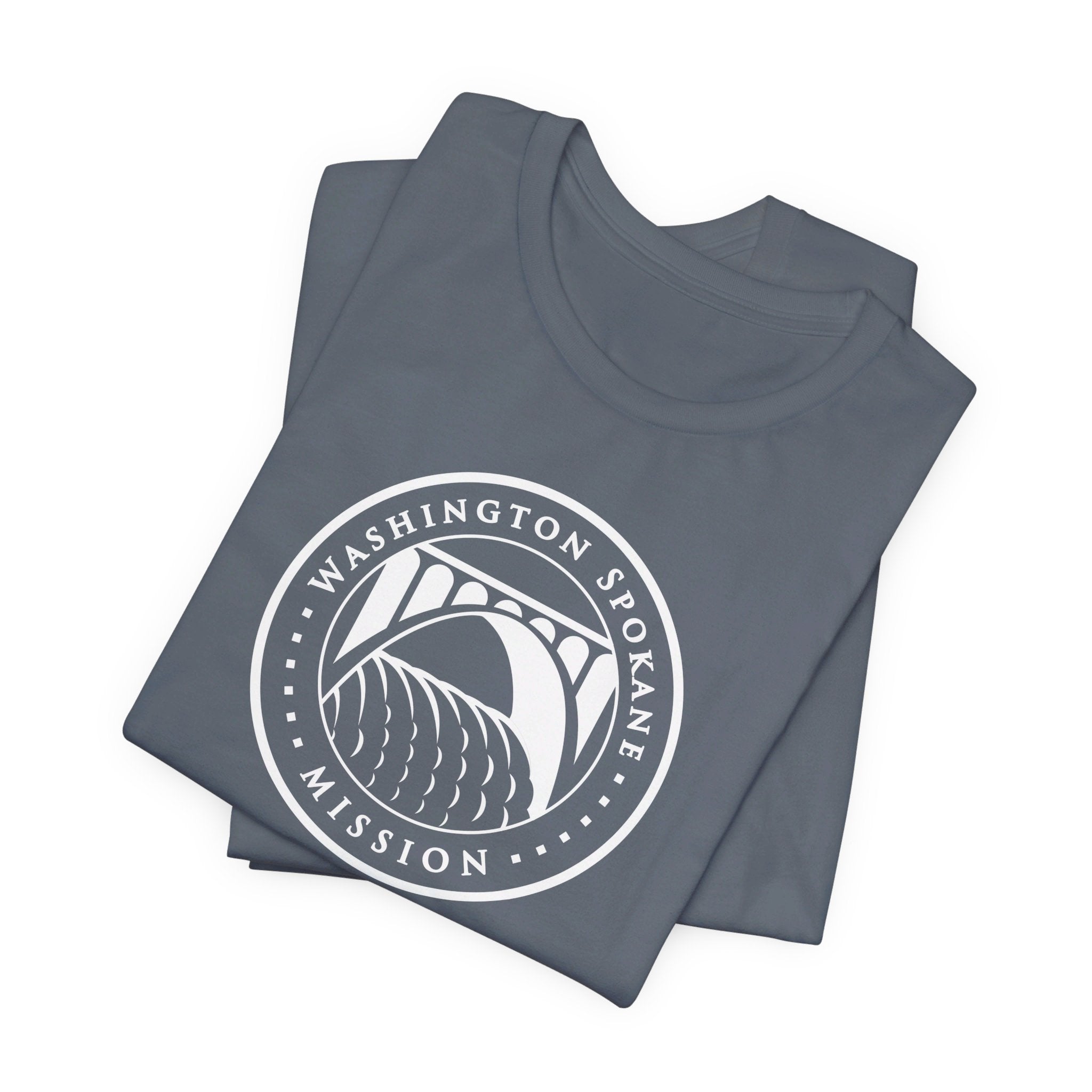 Washington Spokane Mission Circular Monochrome Logo T-Shirt - Mission Wishlist - LDS Missionary Gift Store