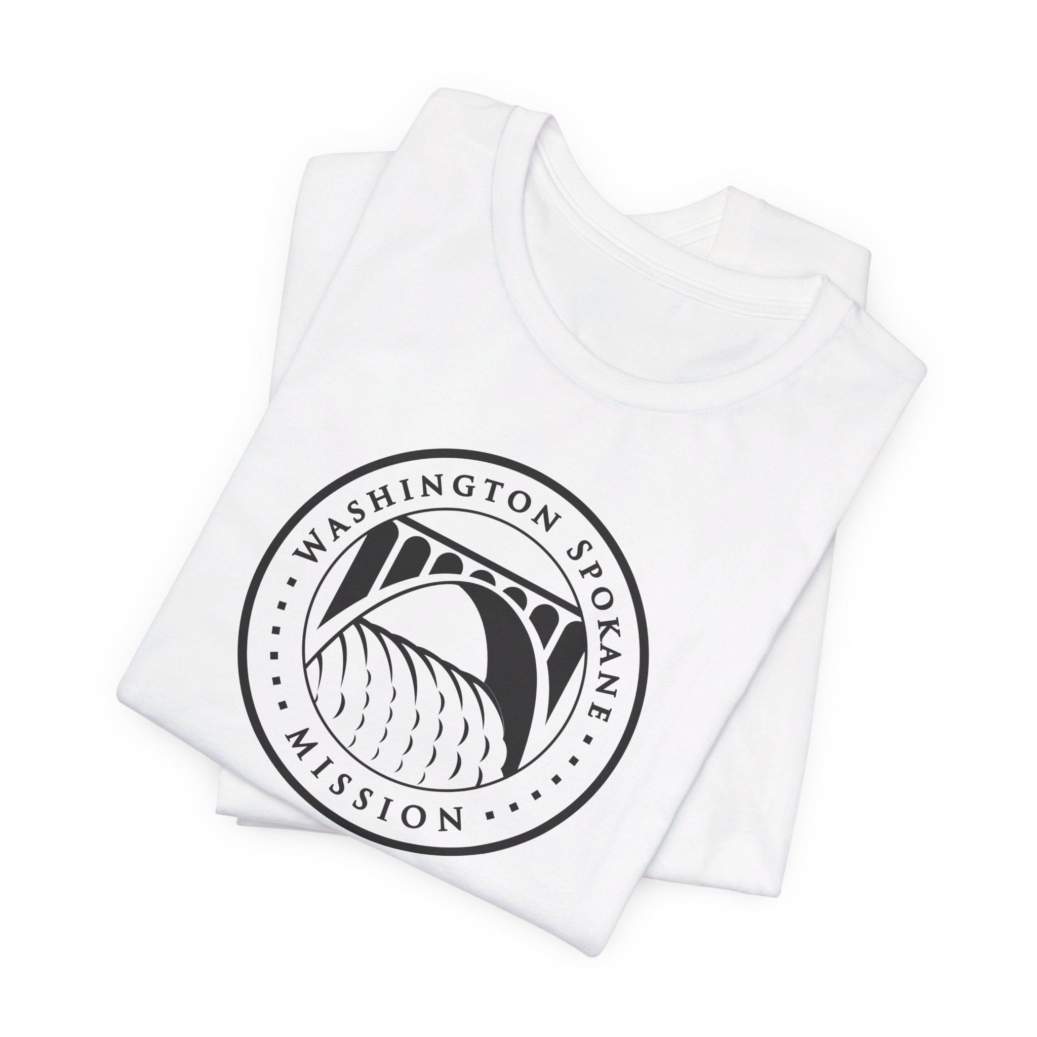 Washington Spokane Mission Circular Monochrome Logo T-Shirt - Mission Wishlist - LDS Missionary Gift Store
