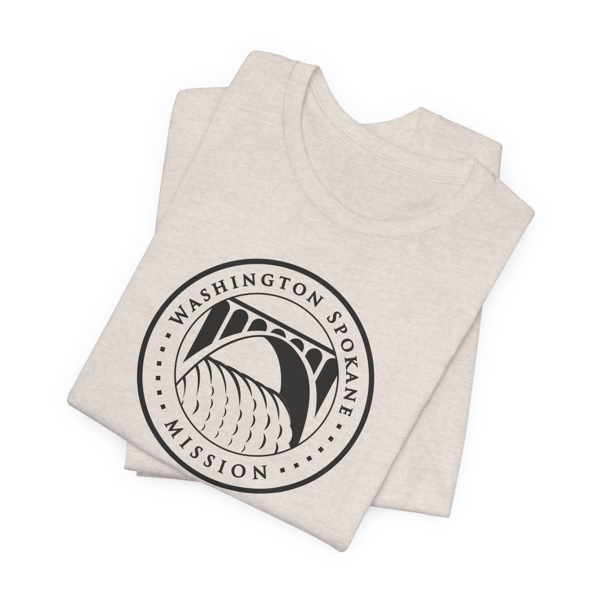 Washington Spokane Mission Circular Monochrome Logo T-Shirt - Mission Wishlist - LDS Missionary Gift Store