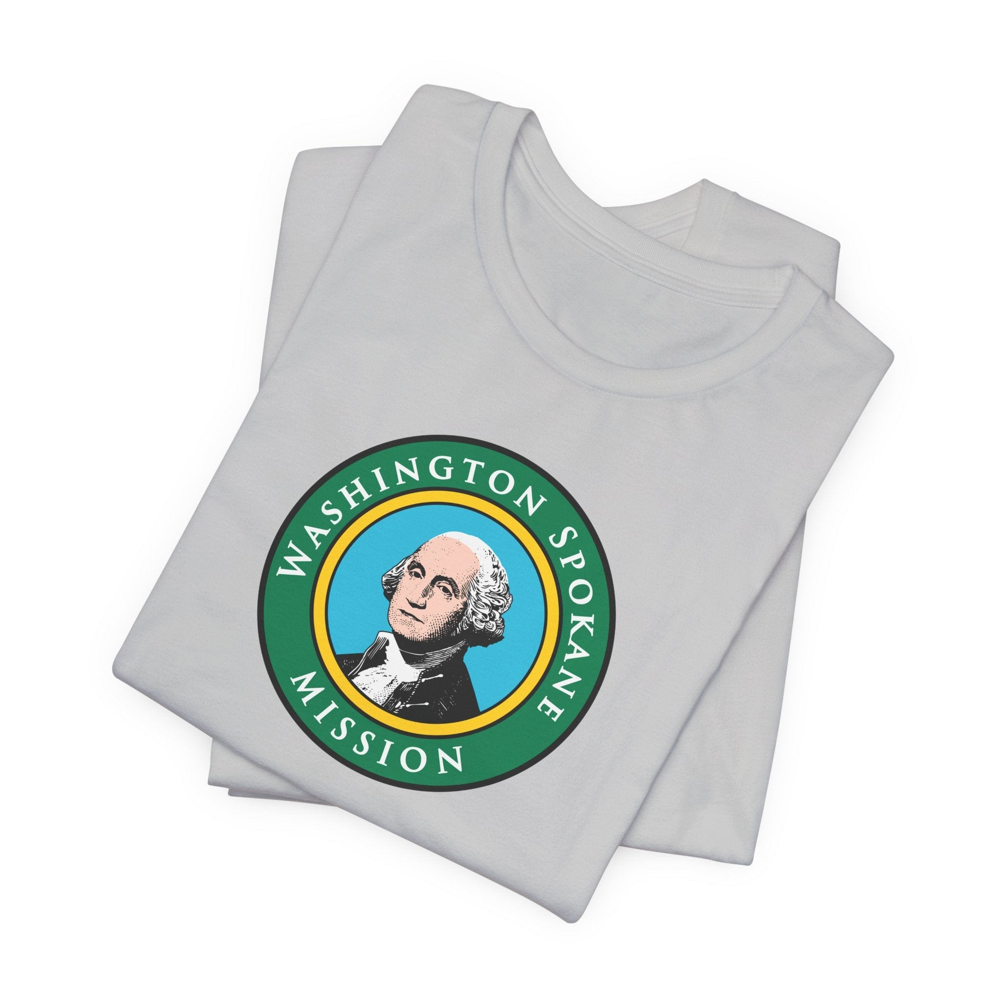 Washington Spokane Mission State Flag Logo (Black Border) T-shirt - Mission Wishlist - LDS Missionary Gift Store