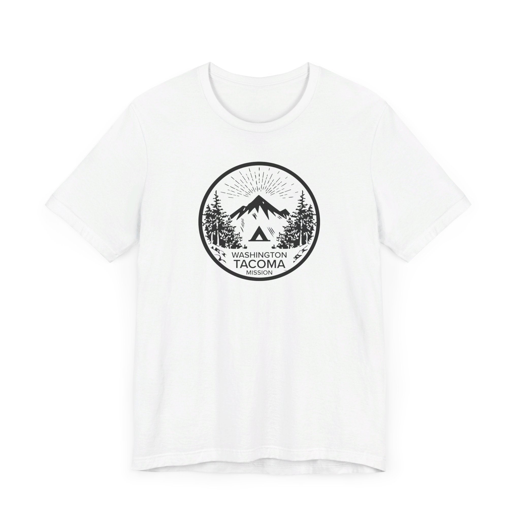 Washington Tacoma Mission Circular Monochrome Logo T-Shirt - Mission Wishlist - LDS Missionary Gift Store