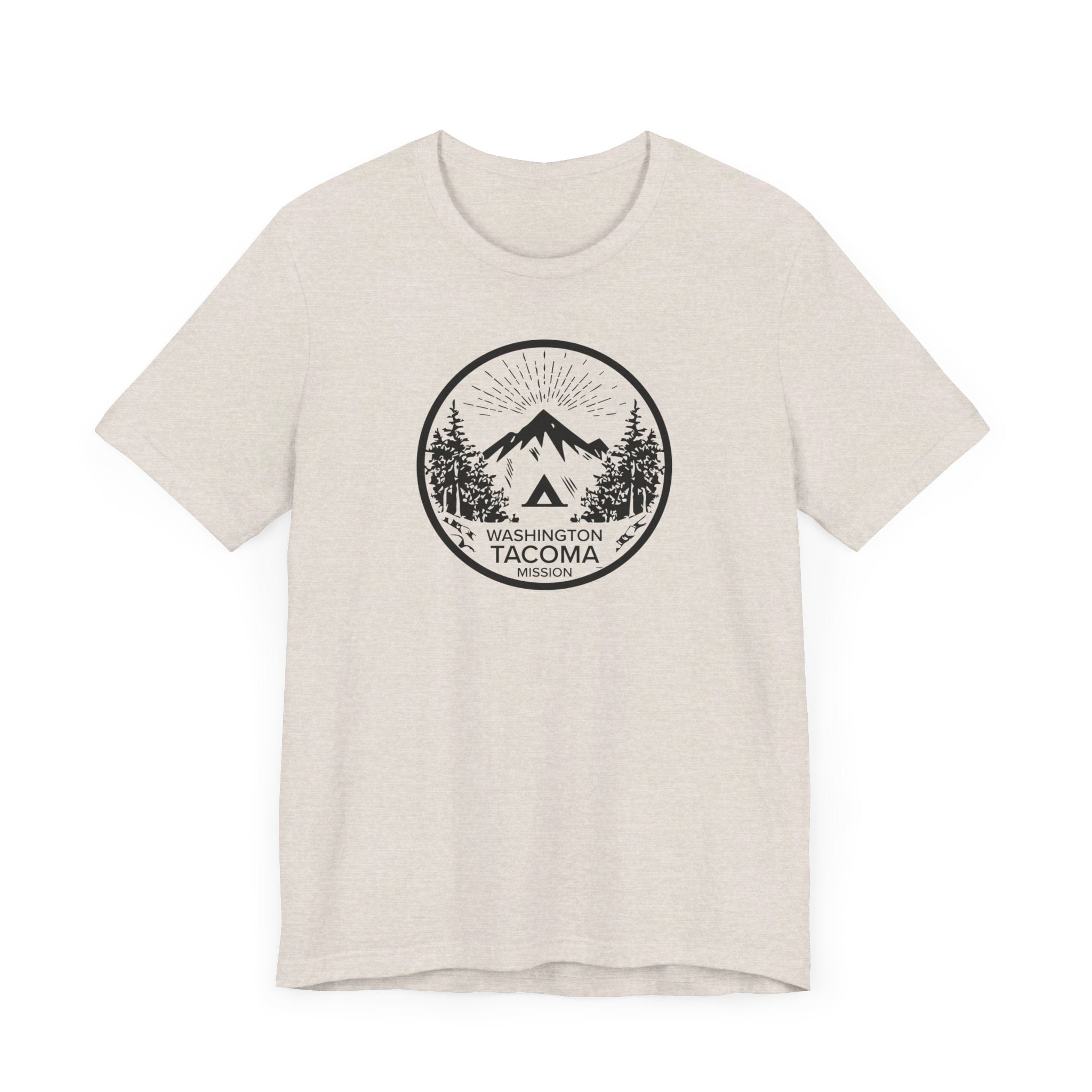Washington Tacoma Mission Circular Monochrome Logo T-Shirt - Mission Wishlist - LDS Missionary Gift Store