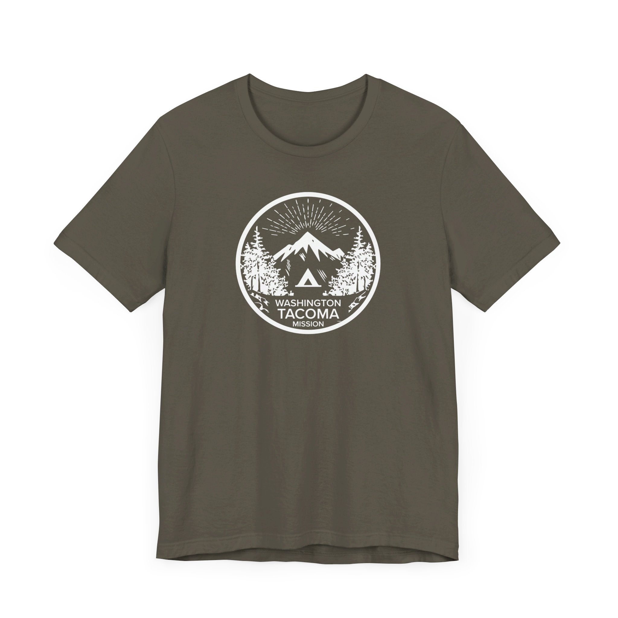 Washington Tacoma Mission Circular Monochrome Logo T-Shirt - Mission Wishlist - LDS Missionary Gift Store