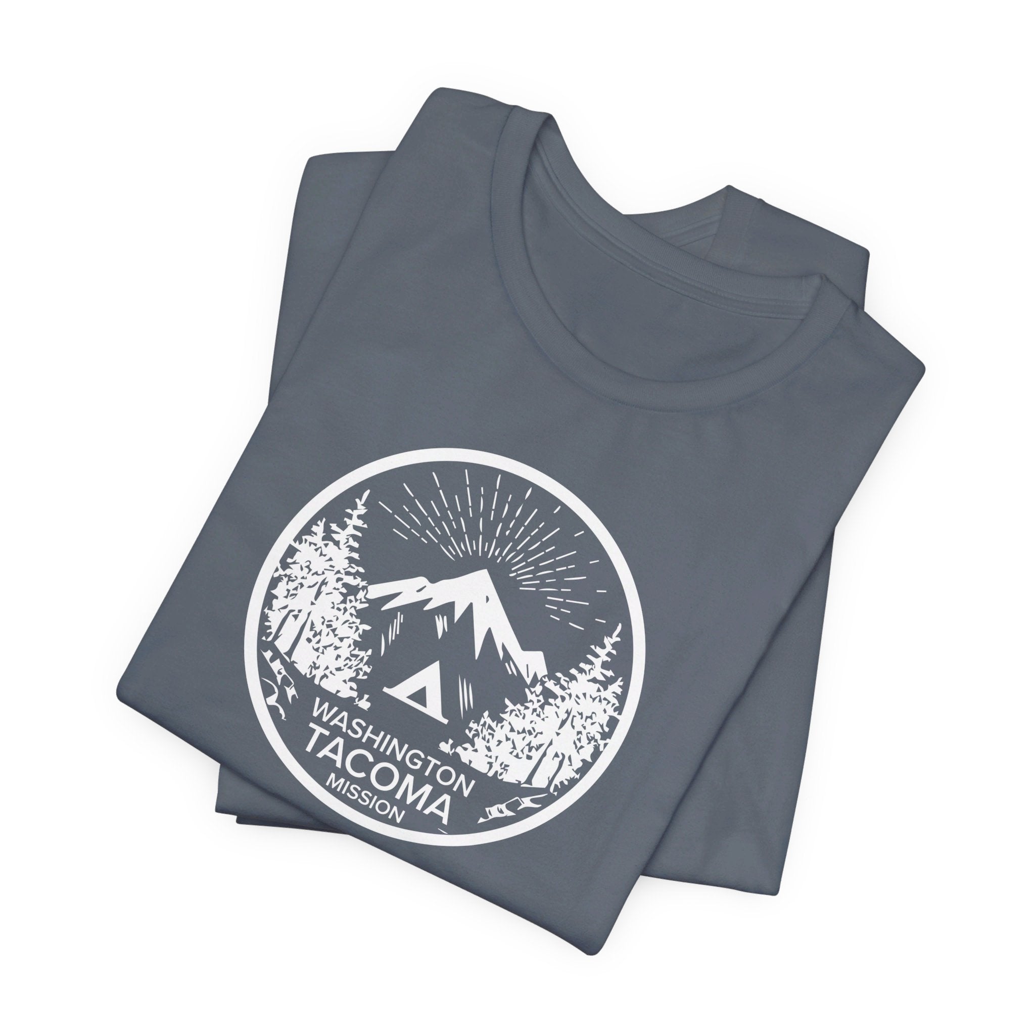 Washington Tacoma Mission Circular Monochrome Logo T-Shirt - Mission Wishlist - LDS Missionary Gift Store