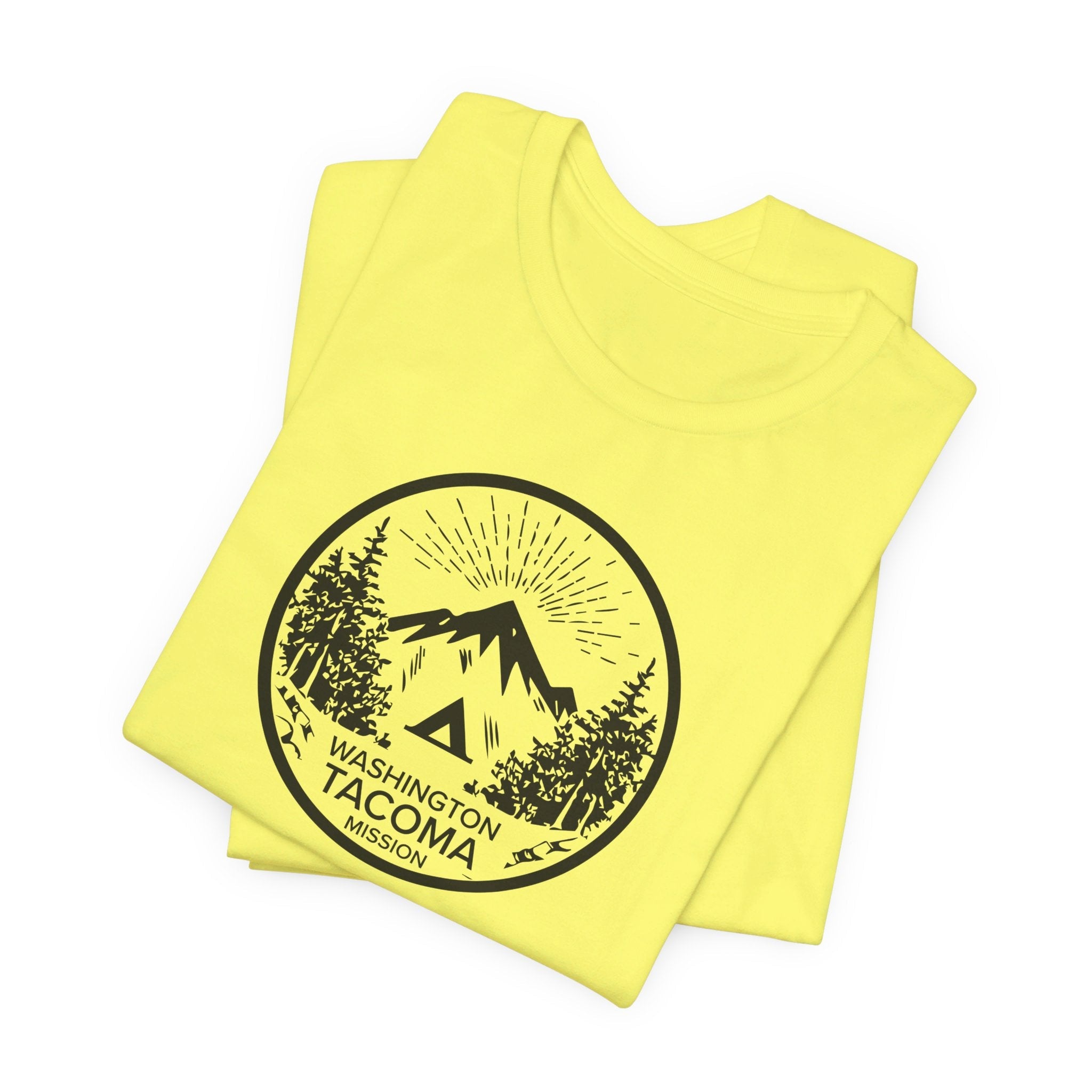 Washington Tacoma Mission Circular Monochrome Logo T-Shirt - Mission Wishlist - LDS Missionary Gift Store