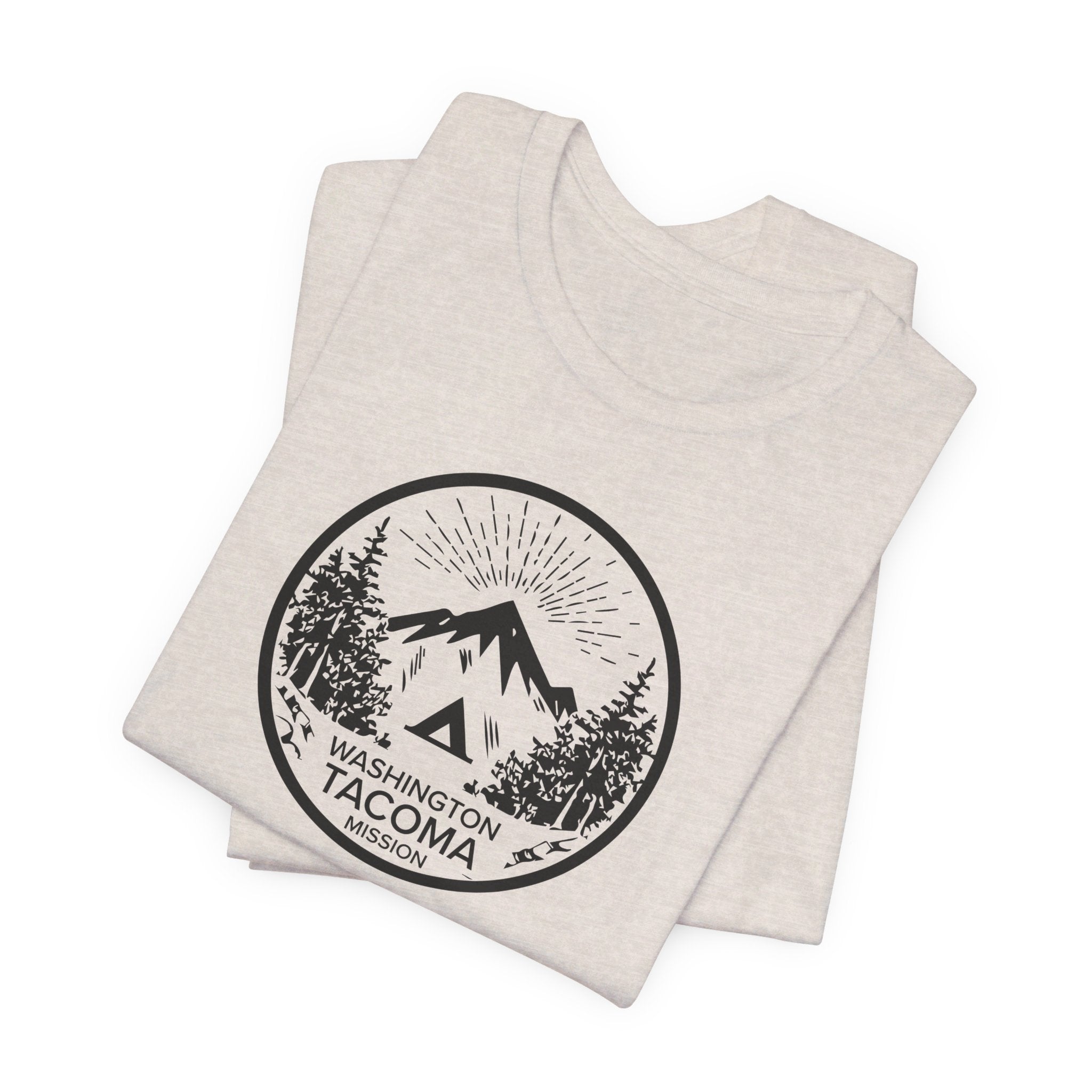 Washington Tacoma Mission Circular Monochrome Logo T-Shirt - Mission Wishlist - LDS Missionary Gift Store