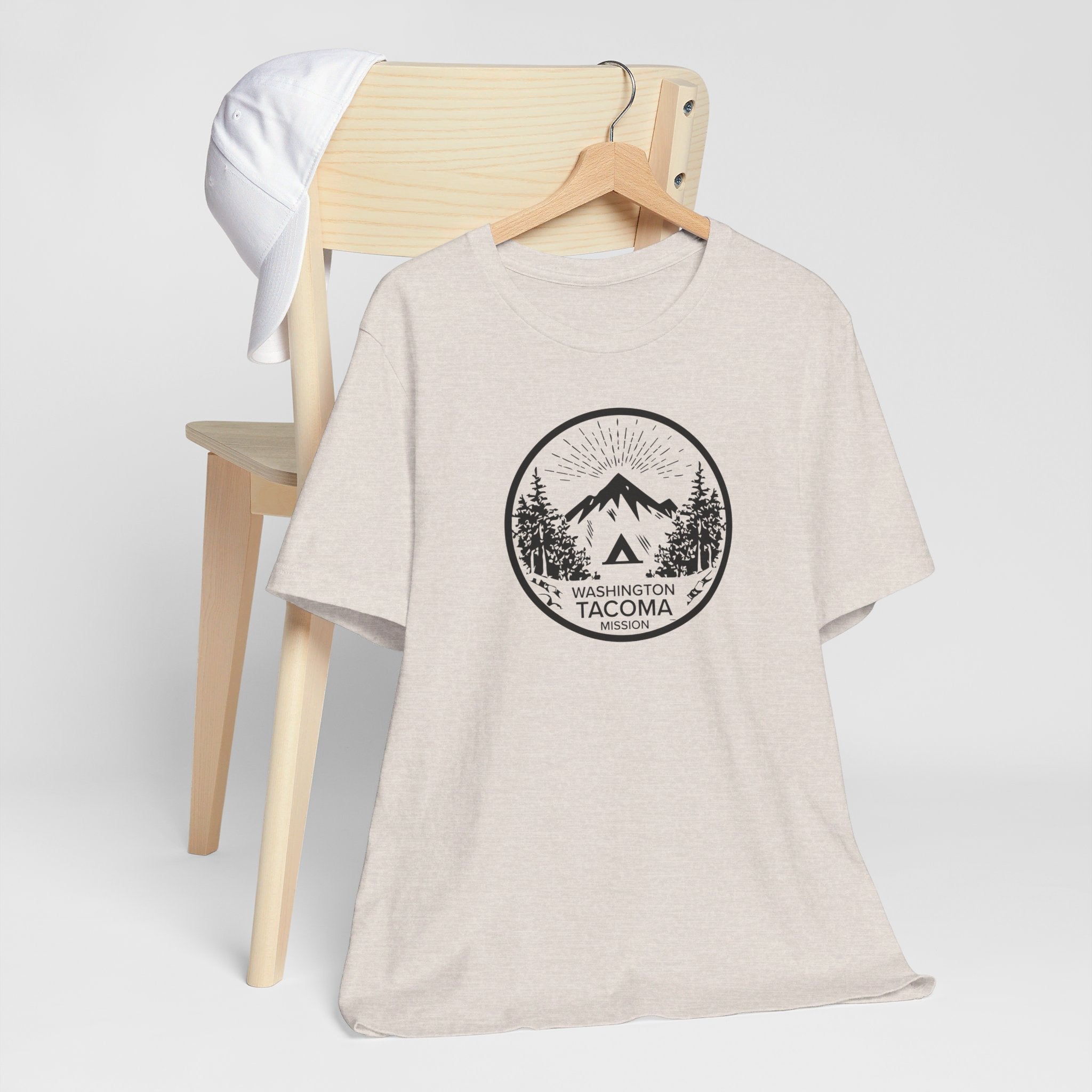 Washington Tacoma Mission Circular Monochrome Logo T-Shirt - Mission Wishlist - LDS Missionary Gift Store