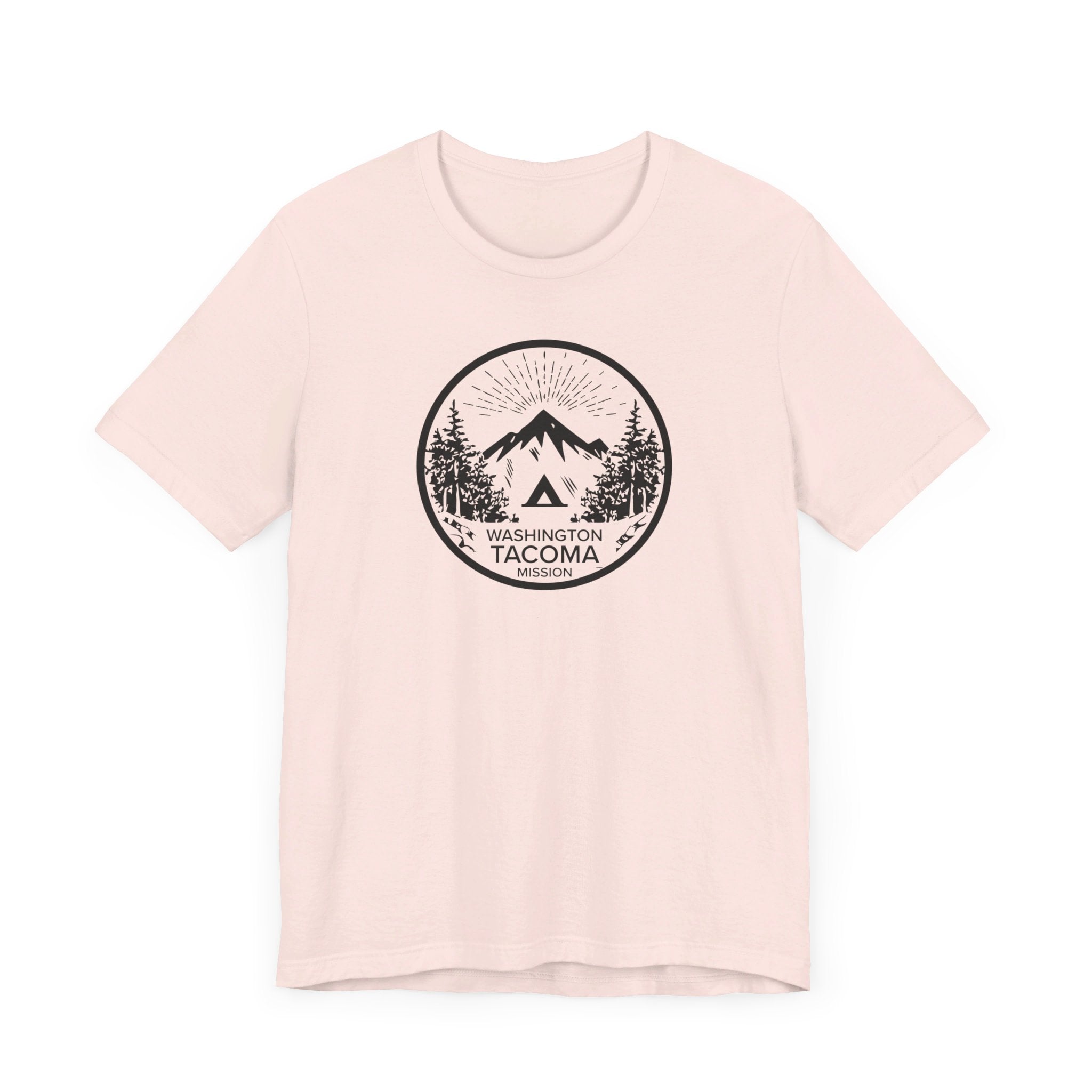 Washington Tacoma Mission Circular Monochrome Logo T-Shirt - Mission Wishlist - LDS Missionary Gift Store