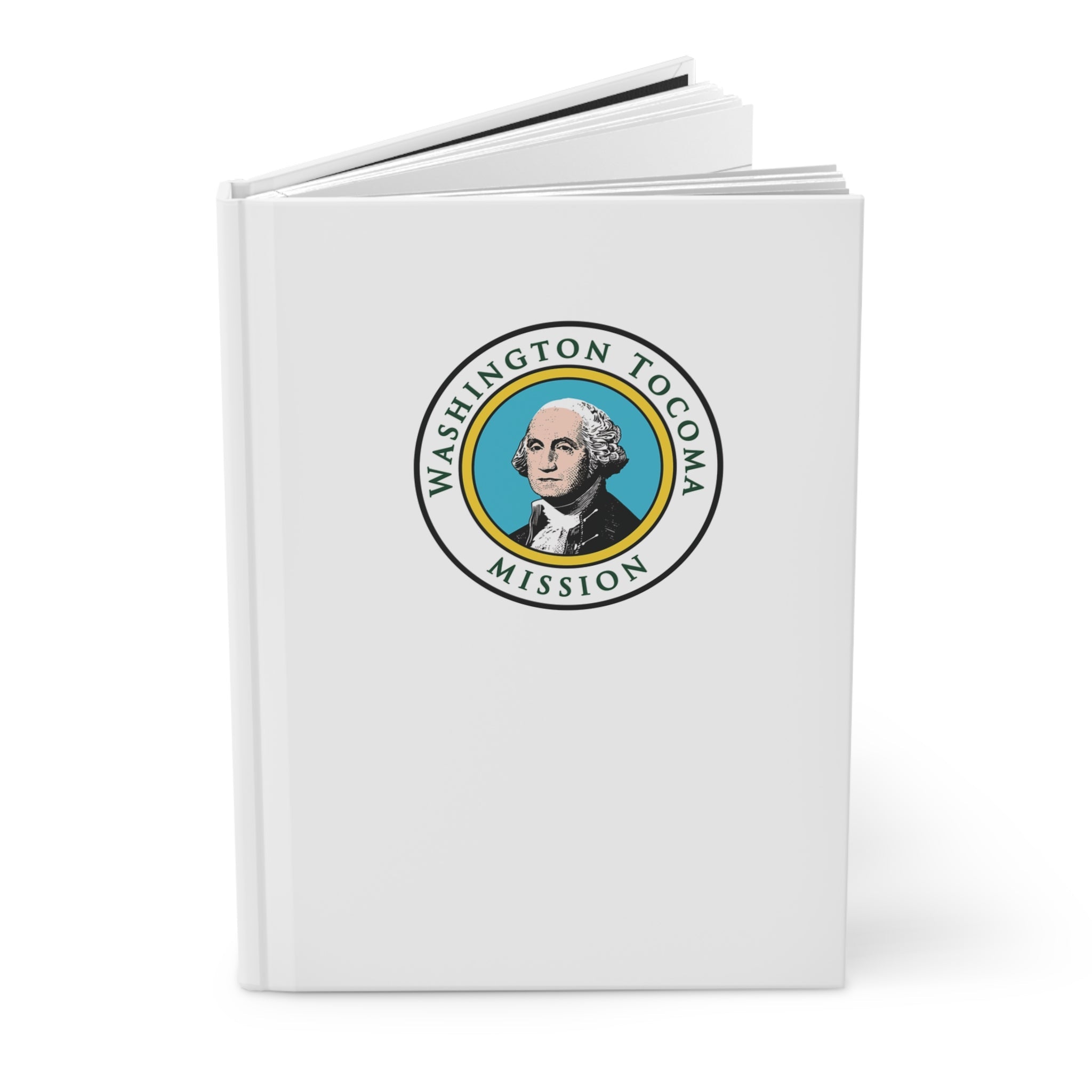 Washington Tacoma Mission Logo Design White Hardcover Journal Matte - Latter-Day Saint LDS Missionary Gift - Book of Mormon