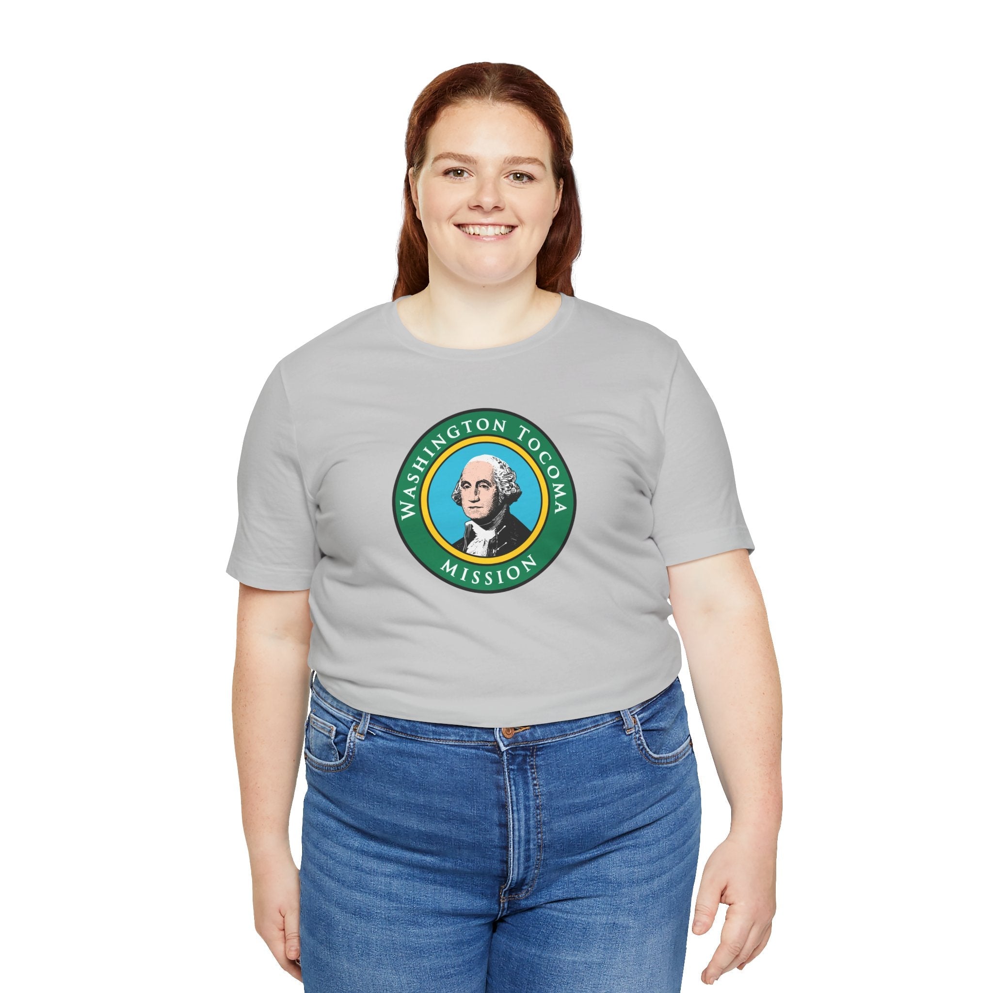 Washington Tacoma Mission State Flag Logo (Black Border) T-shirt - Mission Wishlist - LDS Missionary Gift Store