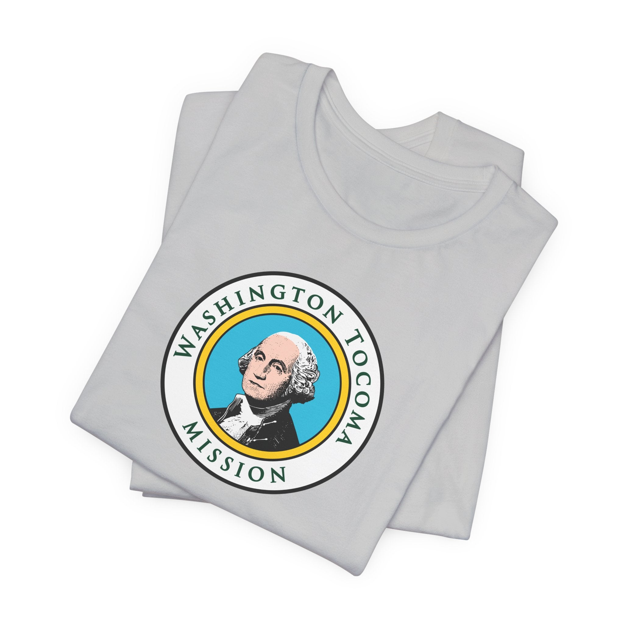 Washington Tacoma Mission State Flag Logo (White Border) T-shirt - Mission Wishlist - LDS Missionary Gift Store