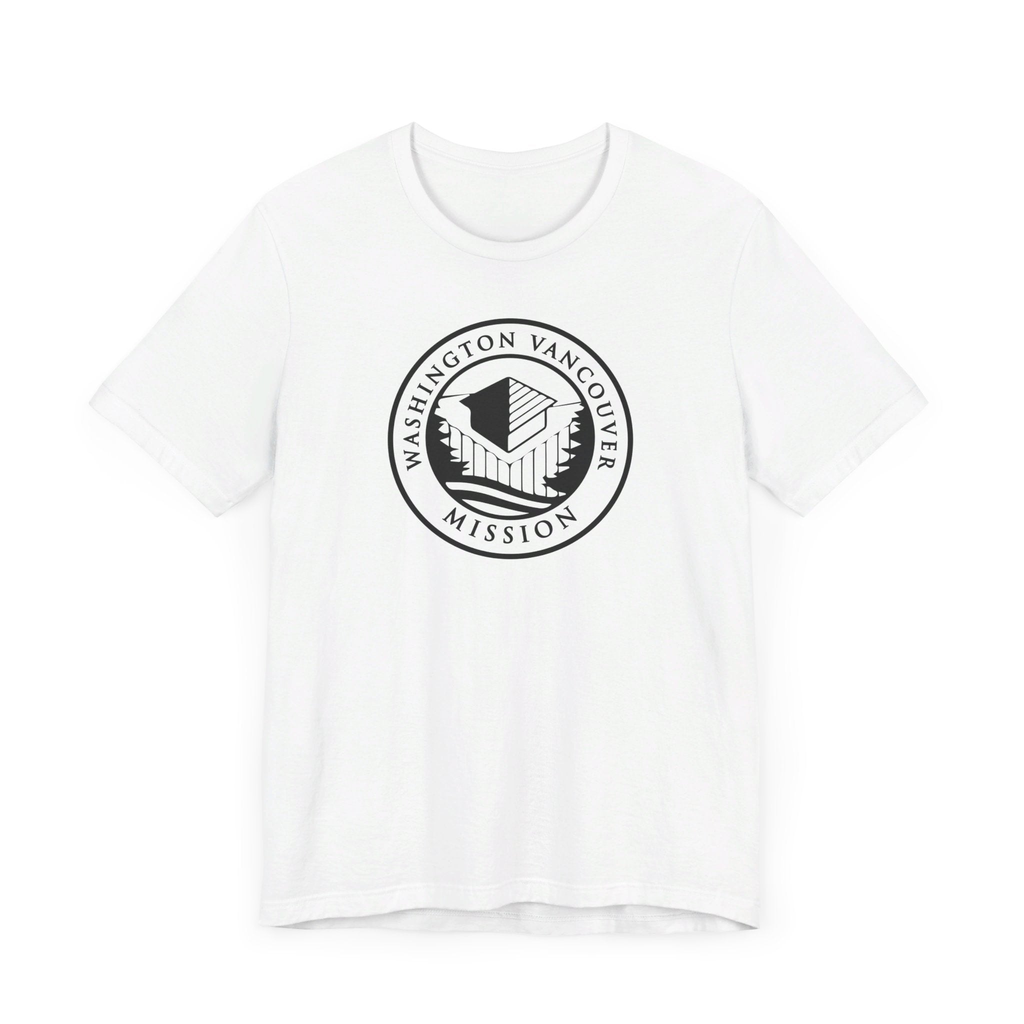 Washington Vancouver Mission Circular Monochrome Logo T-Shirt - Latter-Day Saint LDS Missionary Gift - Book of Mormon