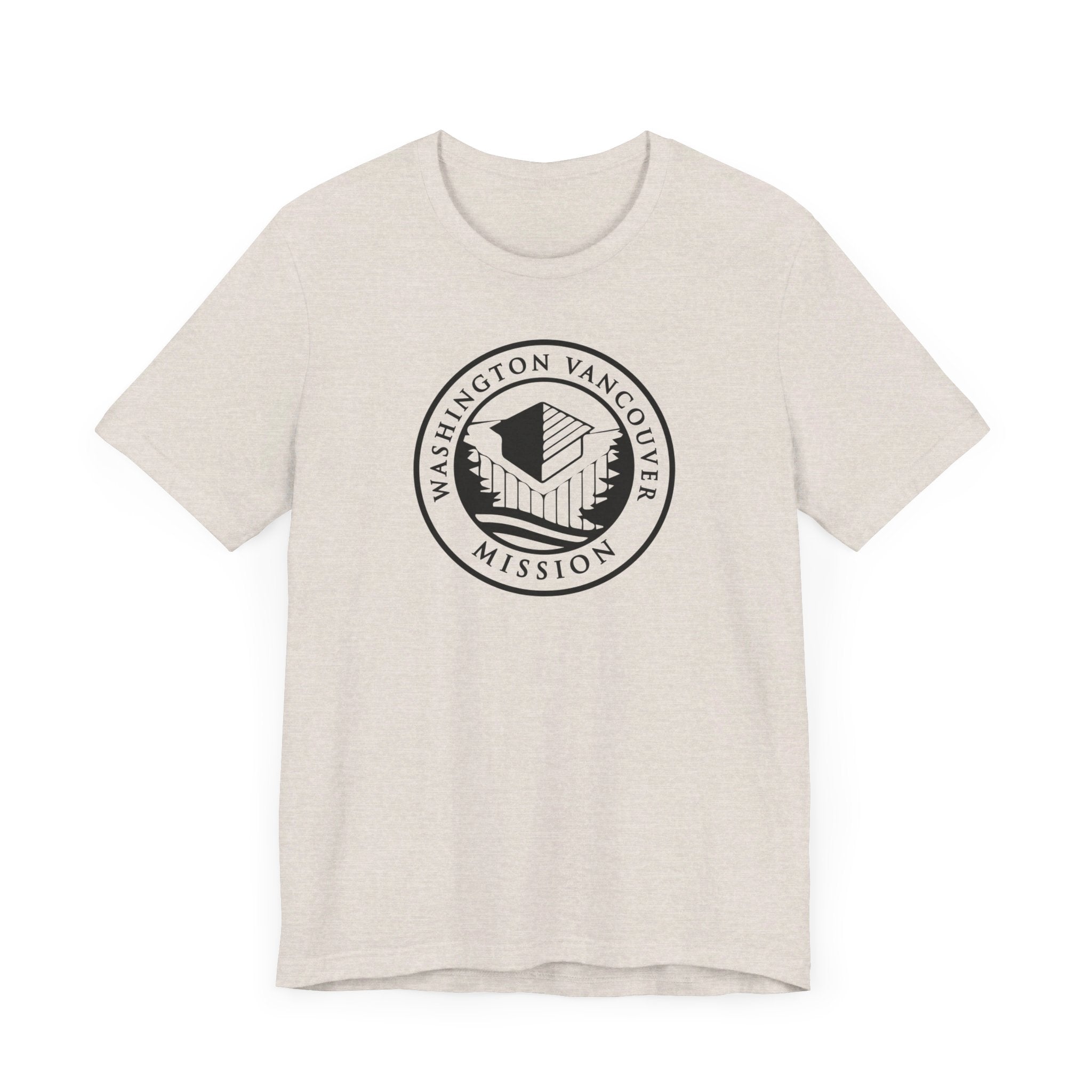 Washington Vancouver Mission Circular Monochrome Logo T-Shirt - Latter-Day Saint LDS Missionary Gift - Book of Mormon