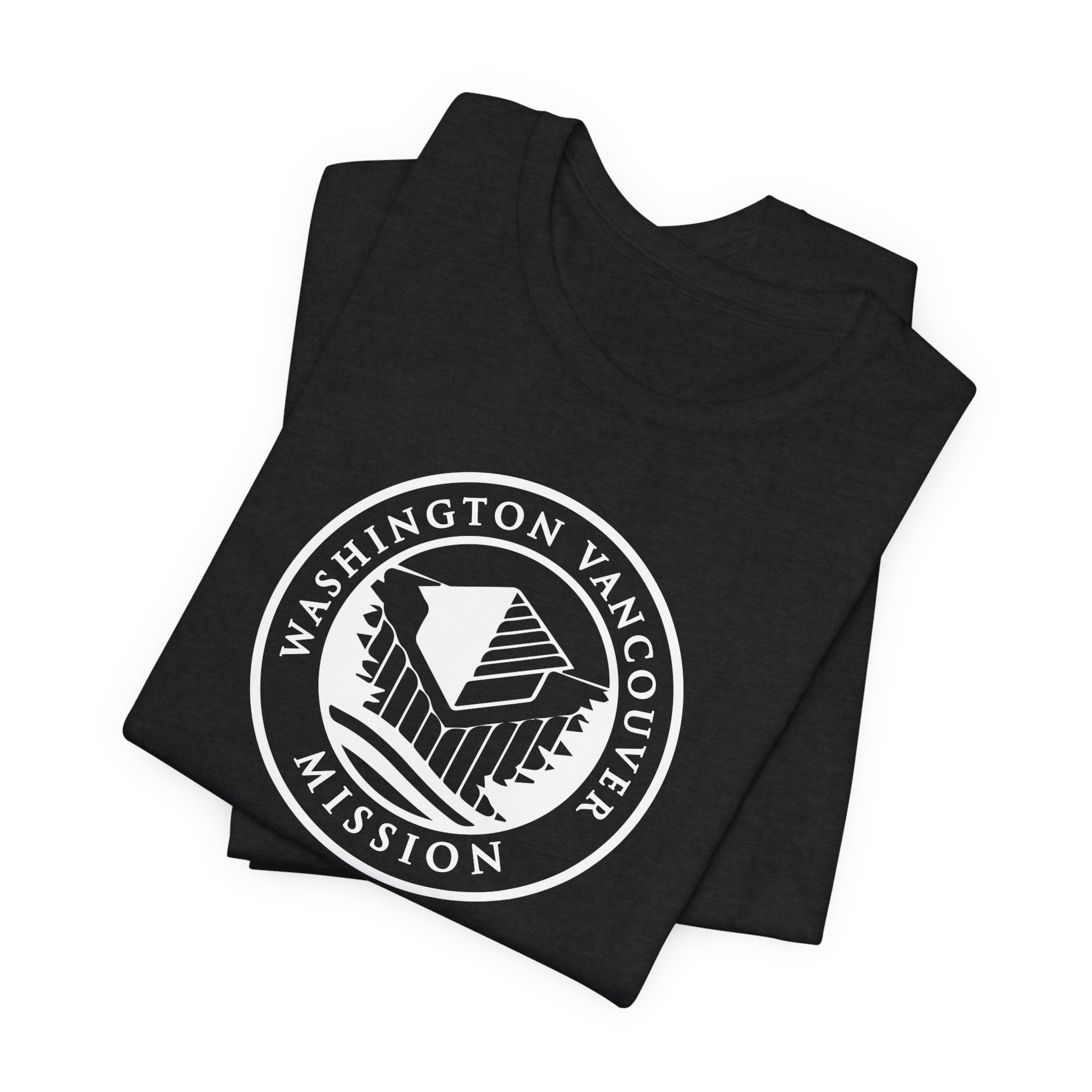 Washington Vancouver Mission Circular Monochrome Logo T-Shirt - Latter-Day Saint LDS Missionary Gift - Book of Mormon