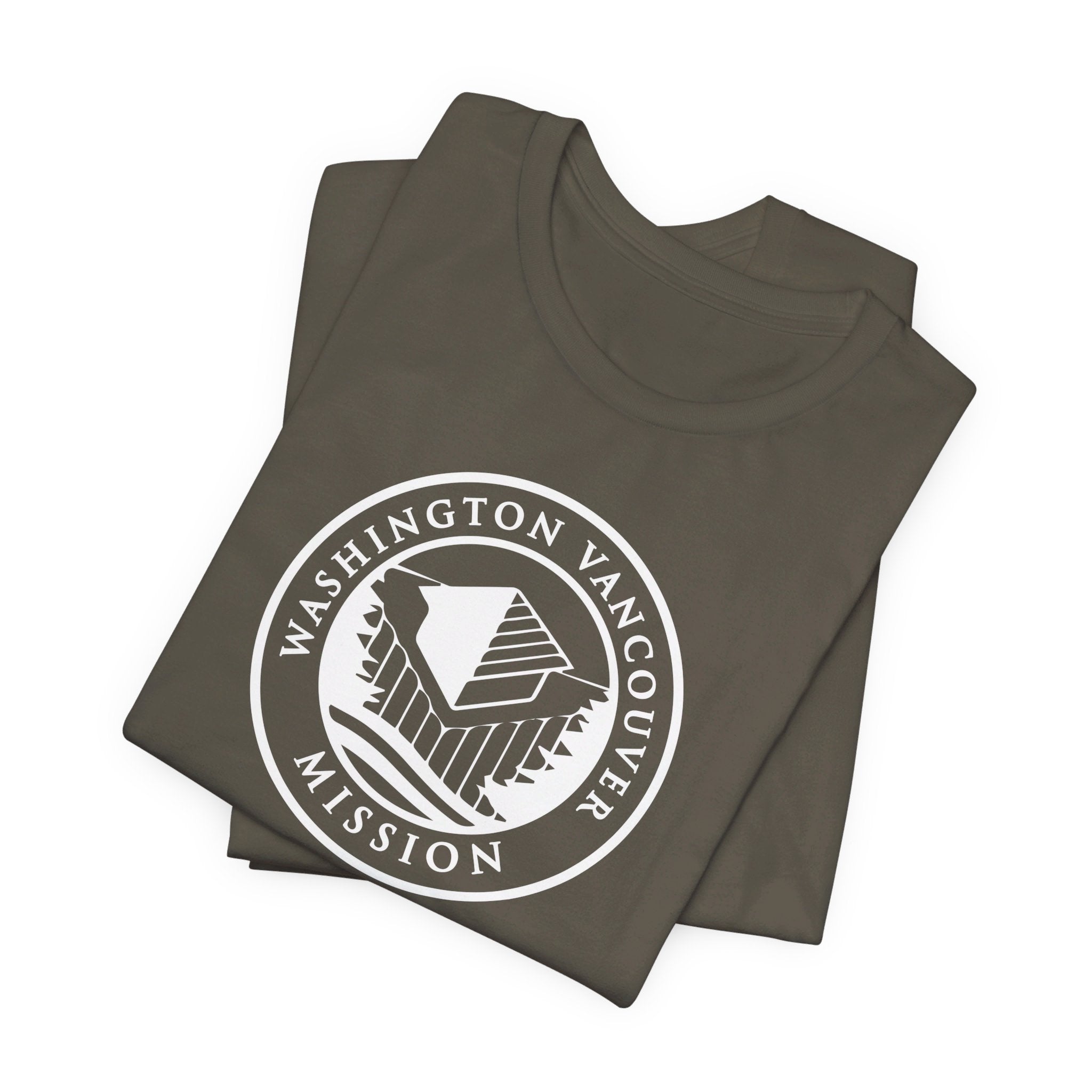 Washington Vancouver Mission Circular Monochrome Logo T-Shirt - Latter-Day Saint LDS Missionary Gift - Book of Mormon