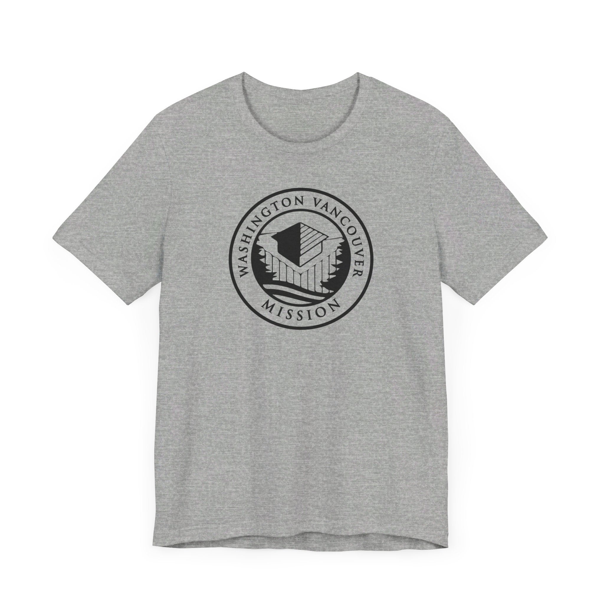Washington Vancouver Mission Circular Monochrome Logo T-Shirt - Latter-Day Saint LDS Missionary Gift - Book of Mormon