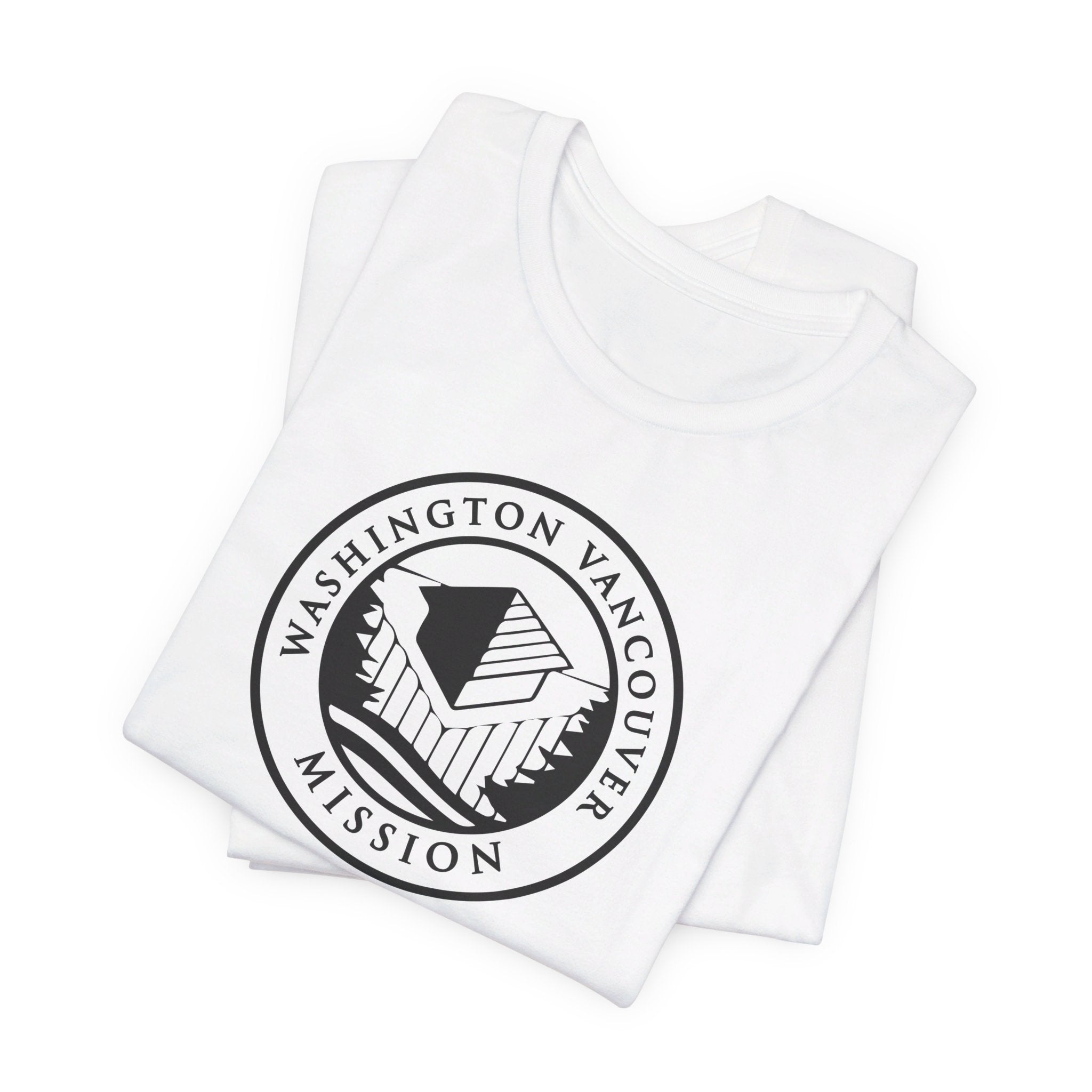 Washington Vancouver Mission Circular Monochrome Logo T-Shirt - Latter-Day Saint LDS Missionary Gift - Book of Mormon