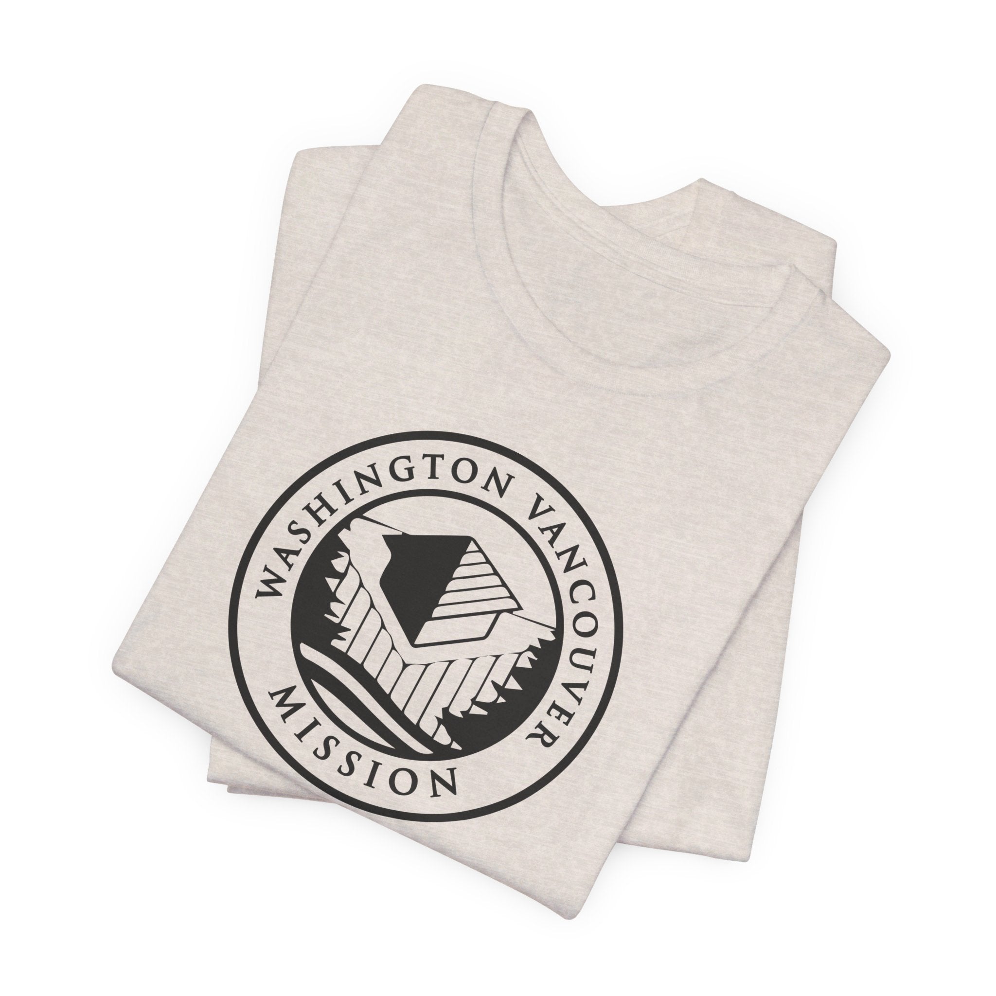 Washington Vancouver Mission Circular Monochrome Logo T-Shirt - Latter-Day Saint LDS Missionary Gift - Book of Mormon