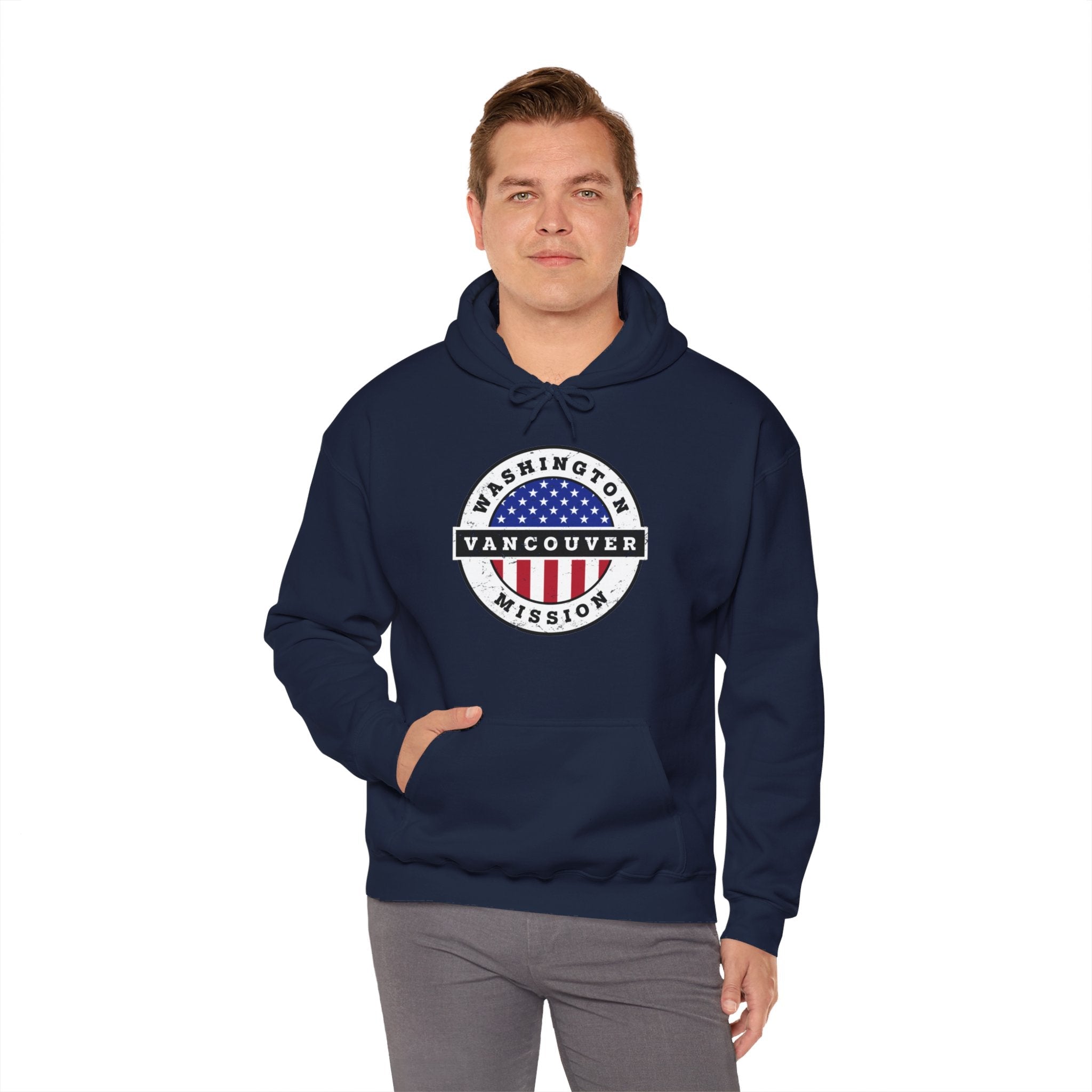 Washington Vancouver Mission Circular USA Flag Hoodie - Mission Wishlist - LDS Missionary Gift Store