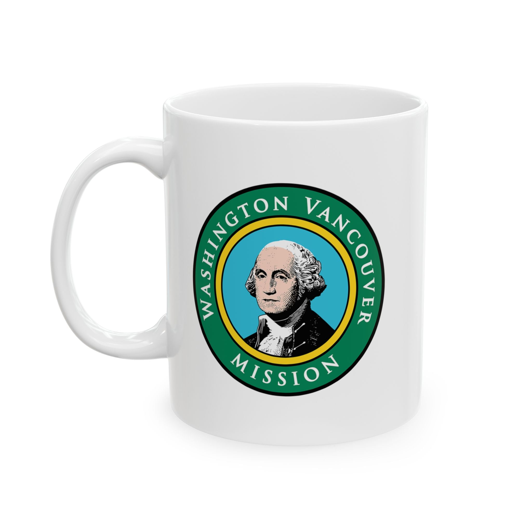 Washington Vancouver Mission State Flag Logo Ceramic Mug White - Mission Wishlist - LDS Missionary Gift Store