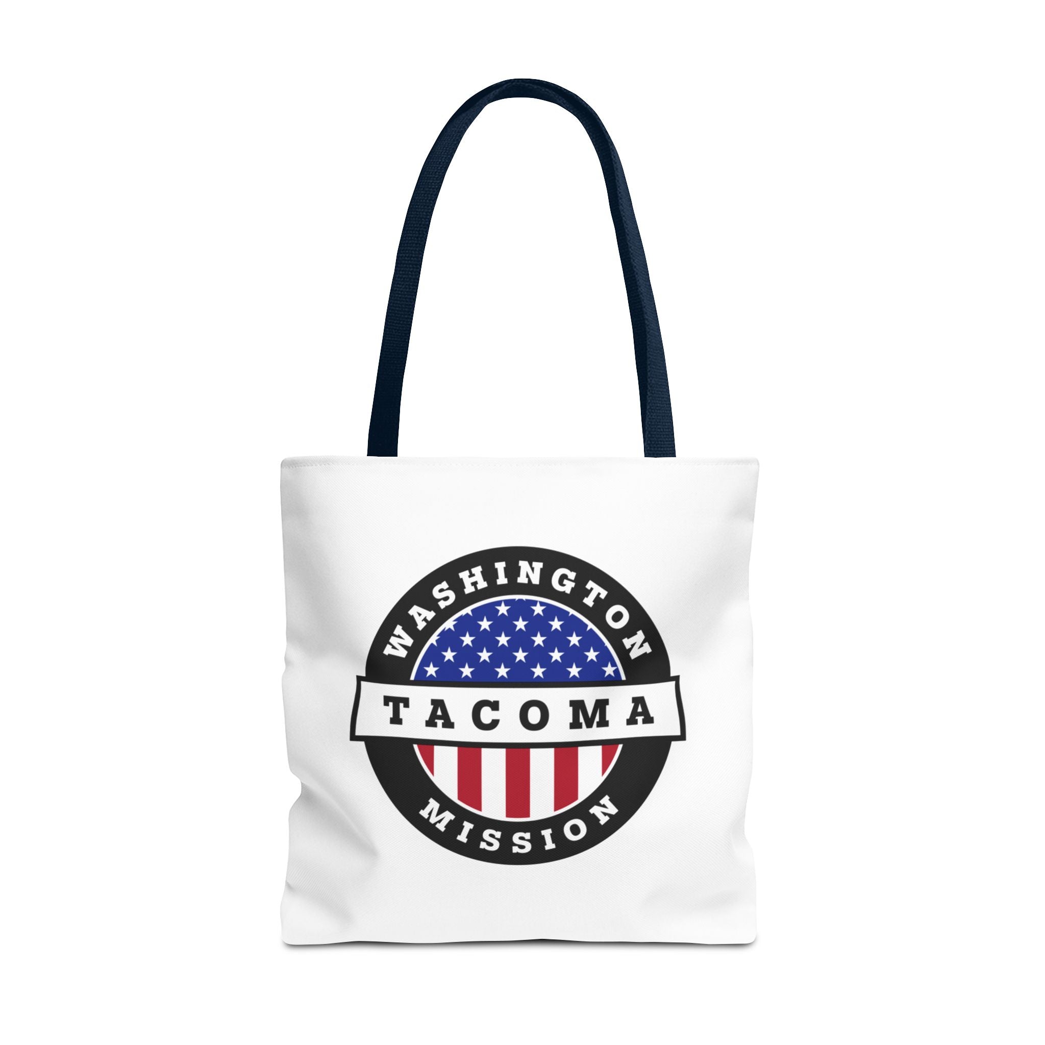 Washington Vancouver Mission USA Flag Logo Tote Bag White - Mission Wishlist - LDS Missionary Gift Store