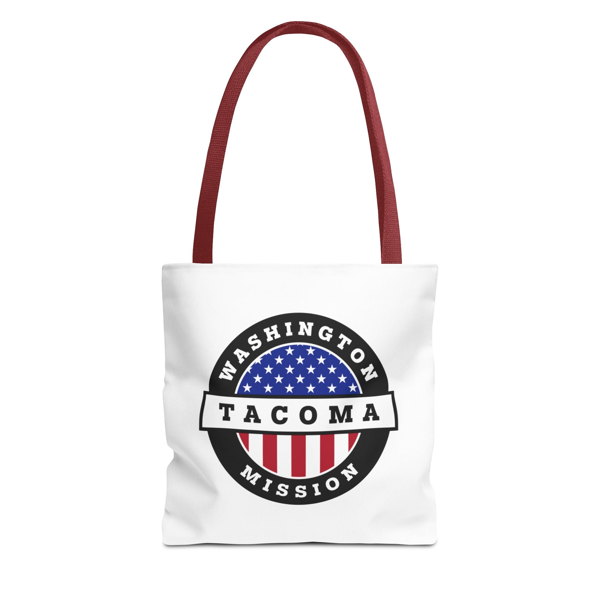 Washington Vancouver Mission USA Flag Logo Tote Bag White - Mission Wishlist - LDS Missionary Gift Store