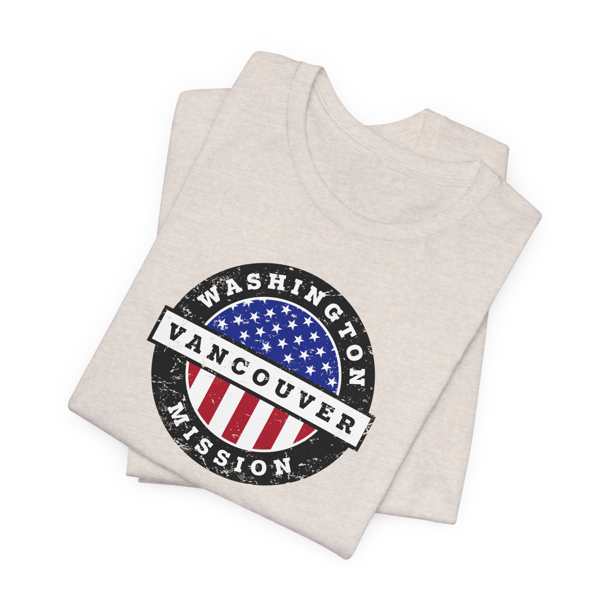 Washington Vancouver Mission Vintage Circular USA Flag T-Shirt - Mission Wishlist - LDS Missionary Gift Store