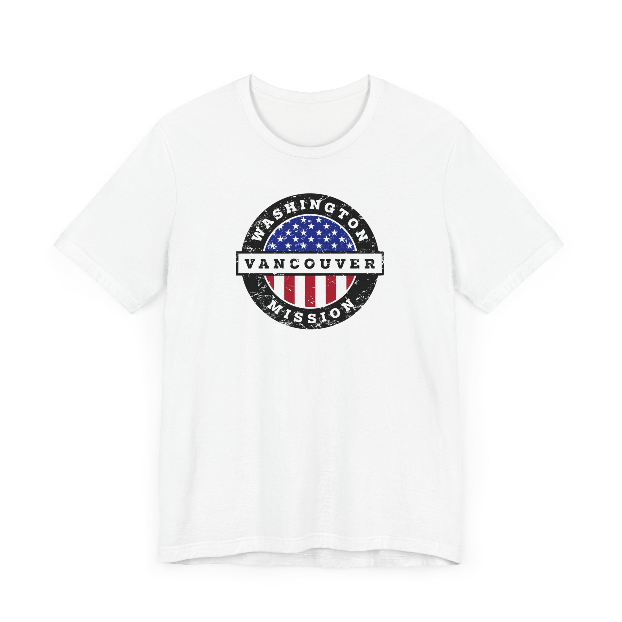Washington Vancouver Mission Vintage Circular USA Flag T-Shirt - Mission Wishlist - LDS Missionary Gift Store