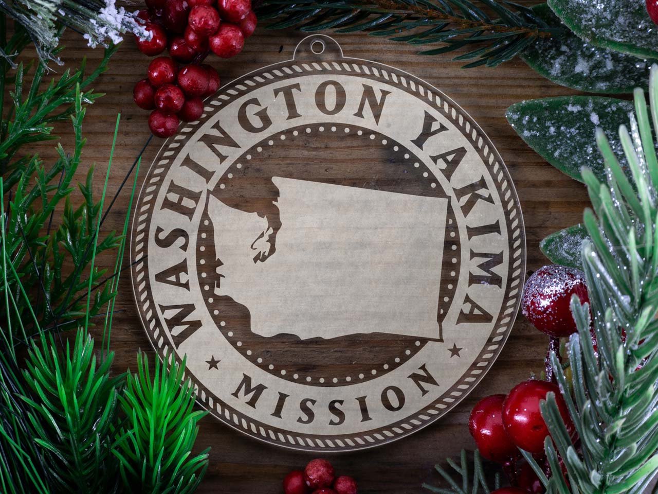 Washington Yakima Mission Christmas Ornament - Latter-Day Saint LDS Missionary Gift - Book of Mormon