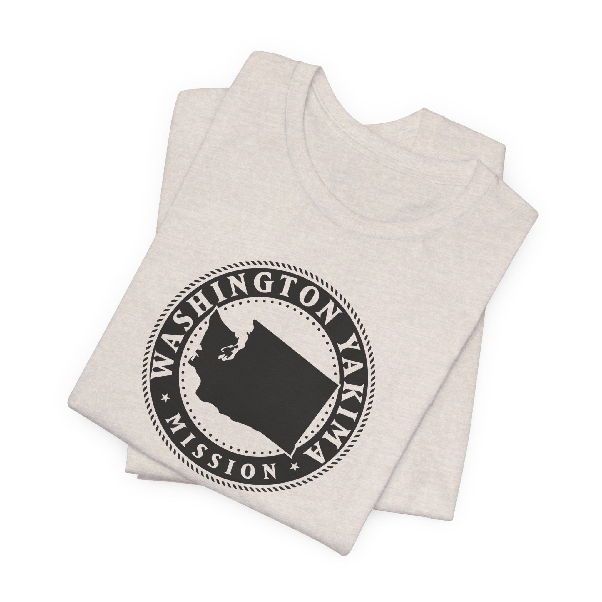 Washington Yakima Mission Circular Monochrome Logo T-Shirt - Mission Wishlist - LDS Missionary Gift Store