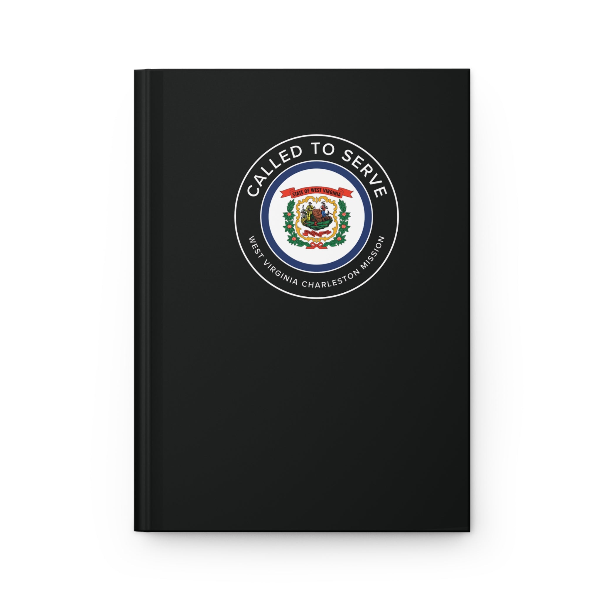West Virginia Charleston Mission Circle Flag Called to Serve Black Hardcover Journal Matte - Mission Wishlist - LDS Missionary Gift Store