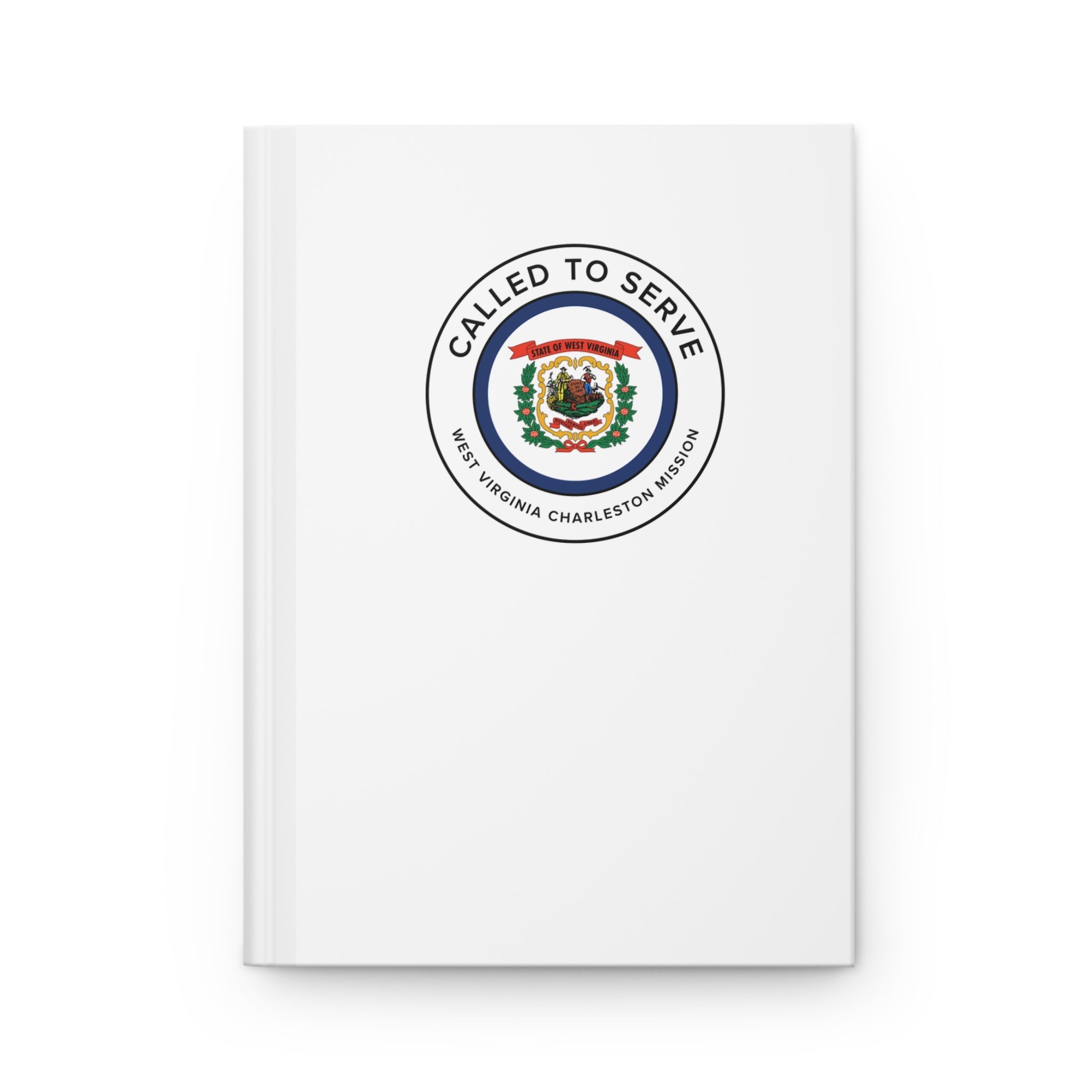 West Virginia Charleston Mission Circle Flag Called to Serve White Hardcover Journal Matte - Mission Wishlist - LDS Missionary Gift Store